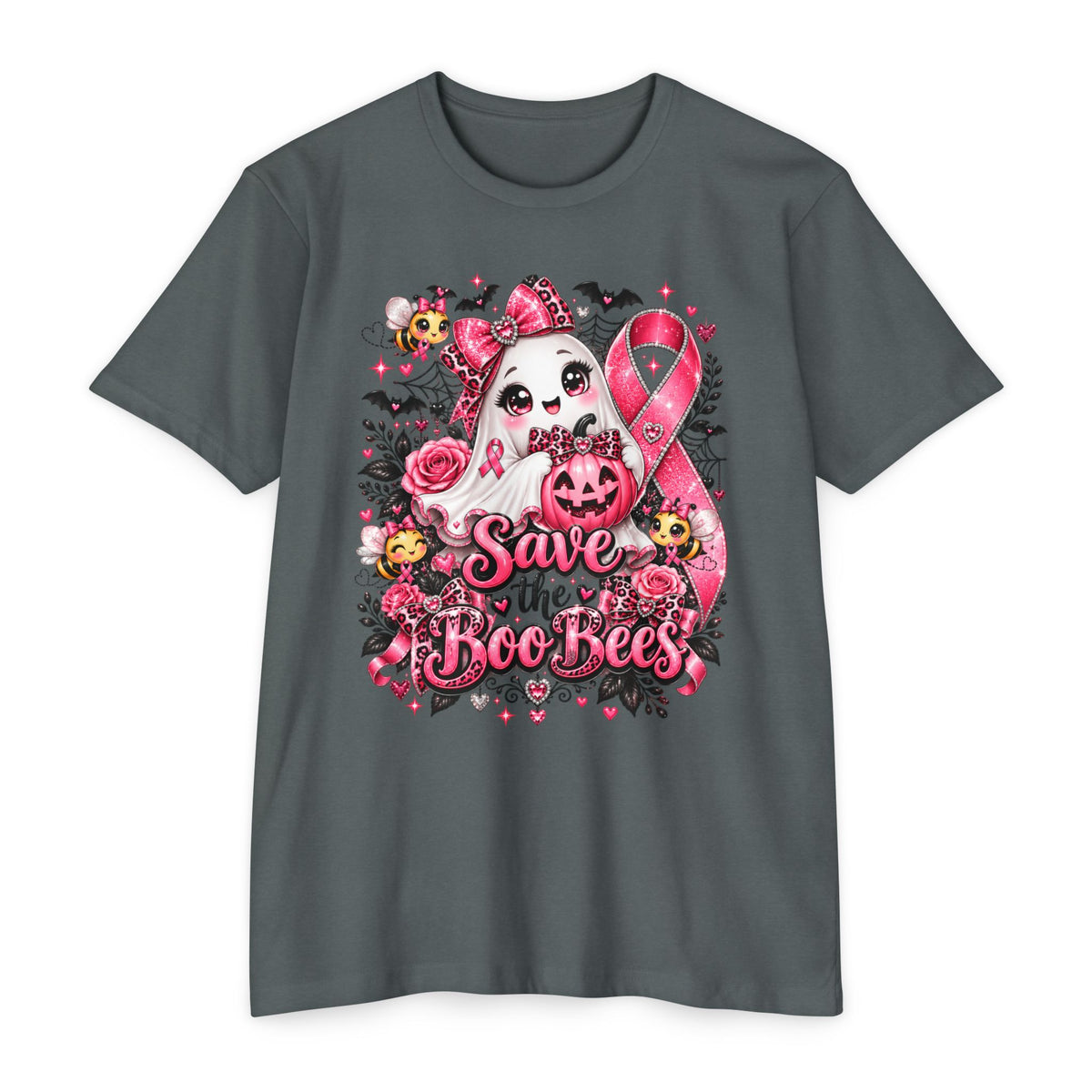 Save the Boo Bees T-Shirt – Pink Breast Cancer Awareness Halloween Ghost Tee