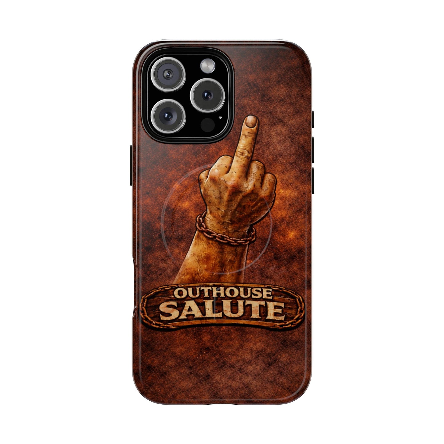 Outhouse Salute Matte Phone Case — Rugged, Weathered Protective Phone Case