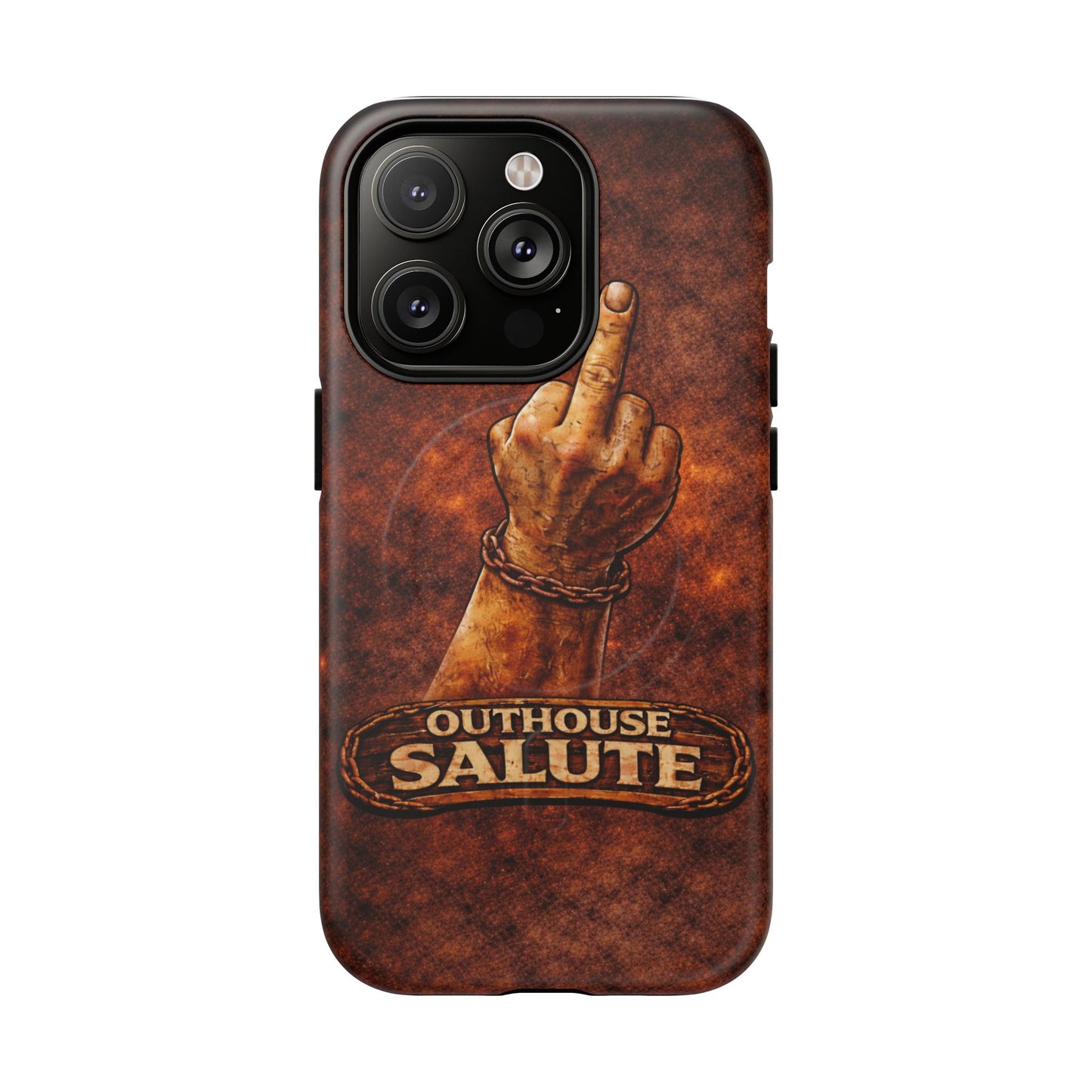 Outhouse Salute Matte Phone Case — Rugged, Weathered Protective Phone Case