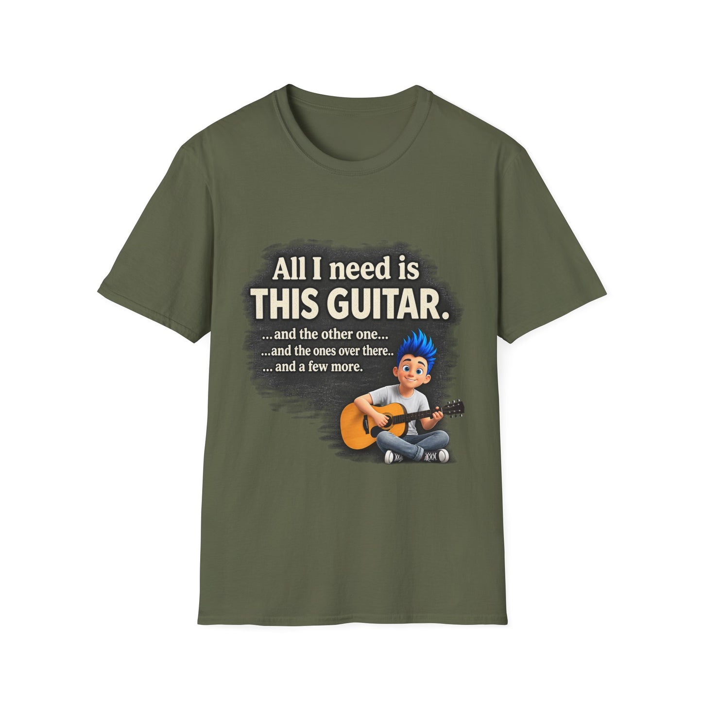 Guitar Lover T-Shirt — "All I Need Is This Guitar" Graphic Tee