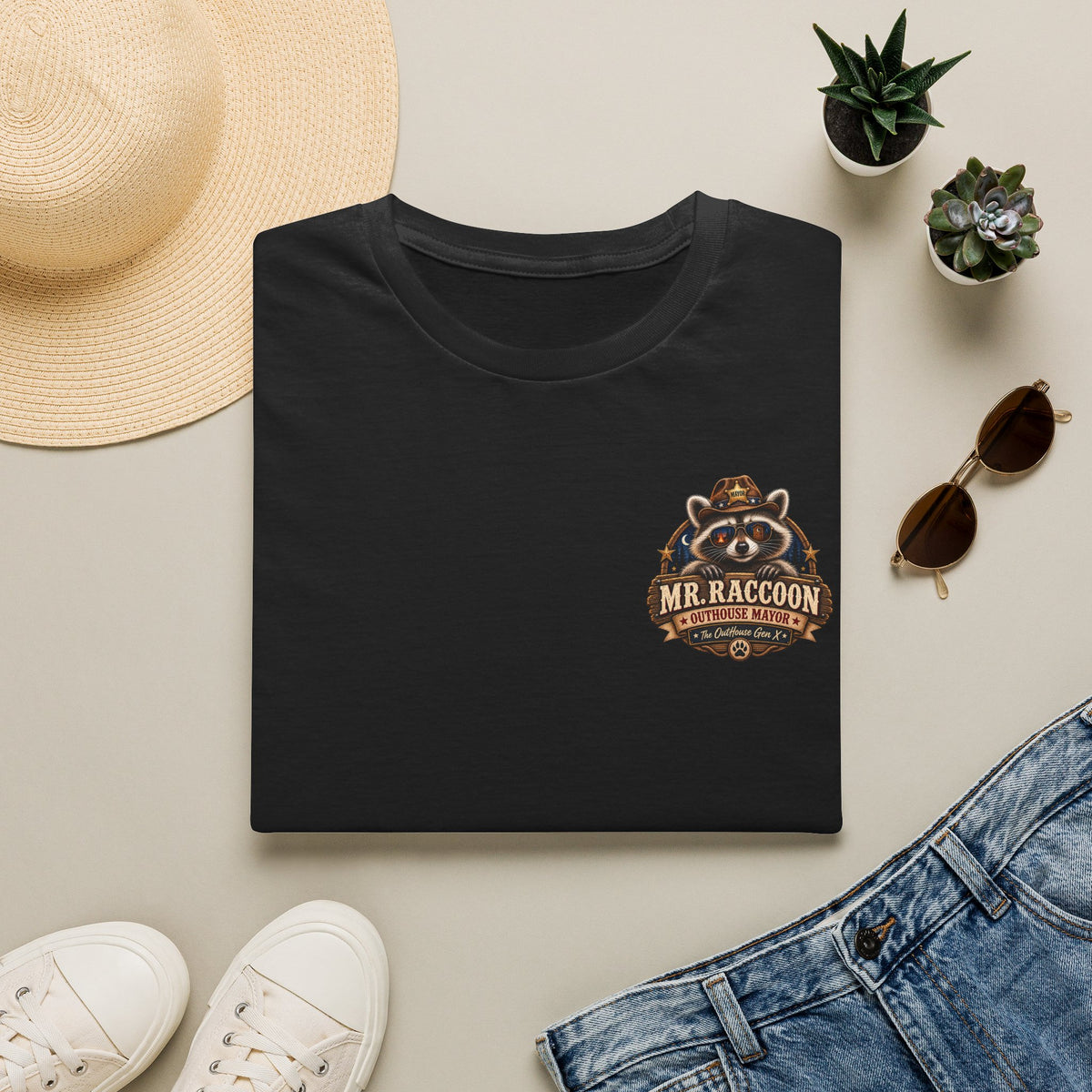 Mr. Raccoon Official OutHouse Mayor T-Shirt — Gen X Rustic Graphic Tee