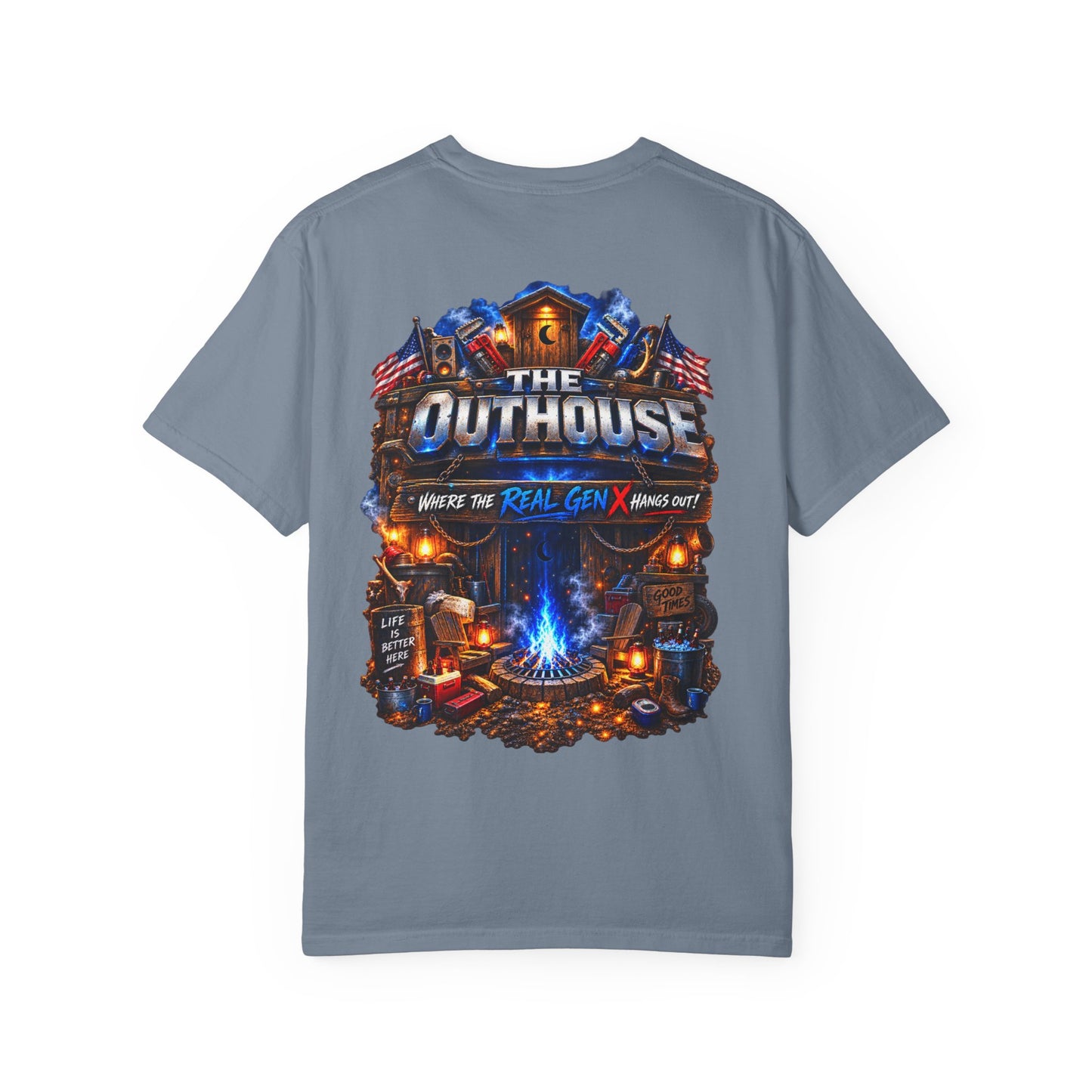 The Original OutHouse Gen X Tee — Plumbing God’s Pick