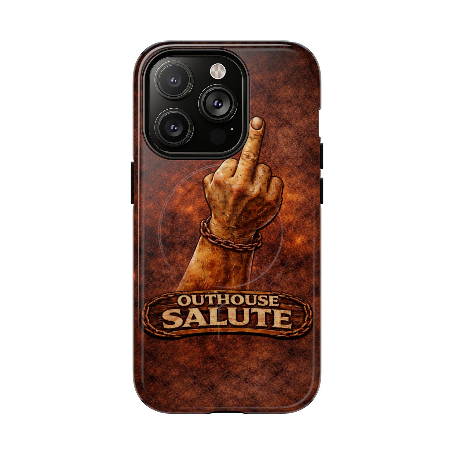 Outhouse Salute Matte Phone Case — Rugged, Weathered Protective Phone Case