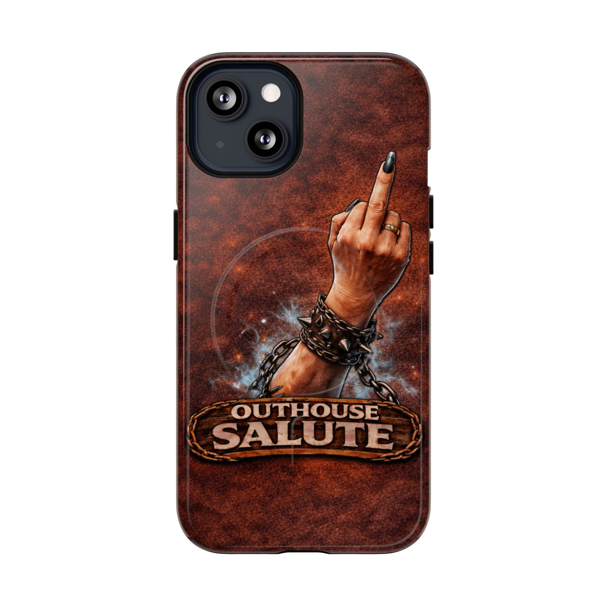 Women's Outhouse Salute Phone Case — Rugged, Weathered Protective Phone Case