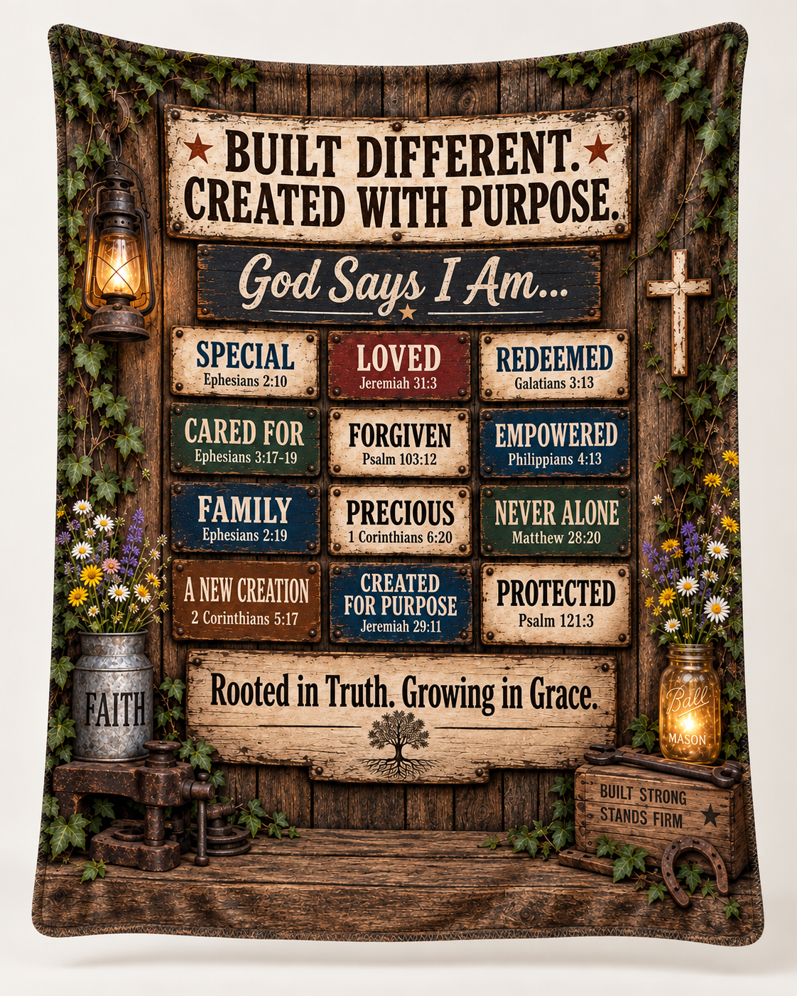 God Says I Am Christian Blanket – Built Different, Created With Purpose