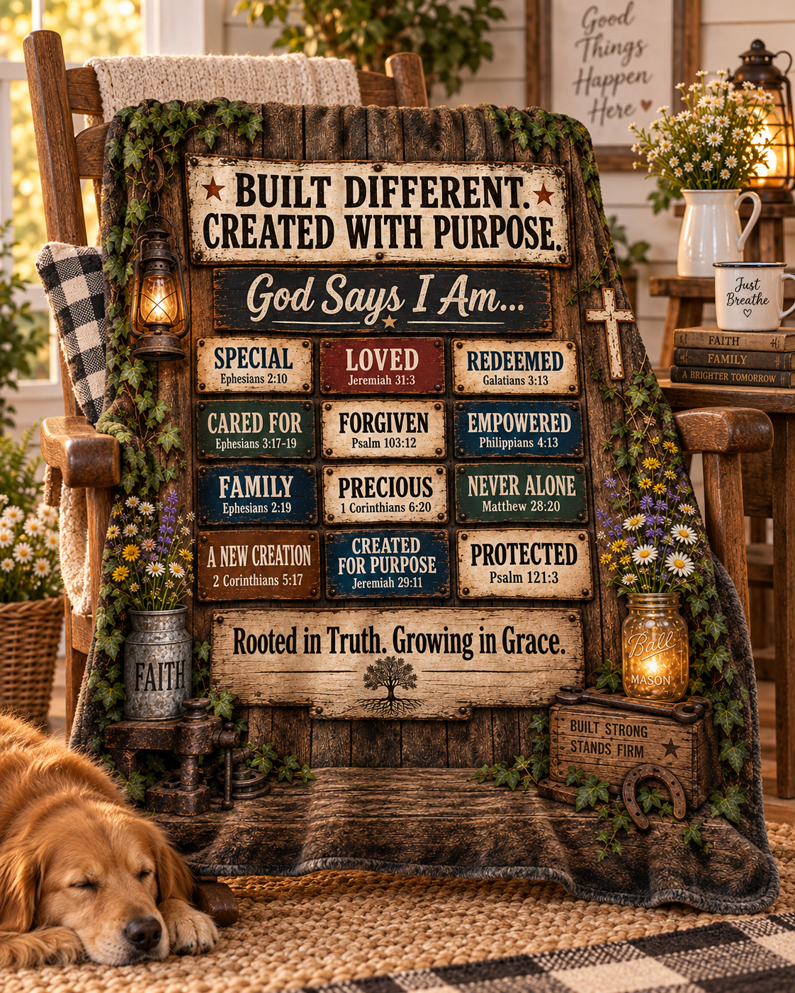 God Says I Am Christian Blanket – Built Different, Created With Purpose