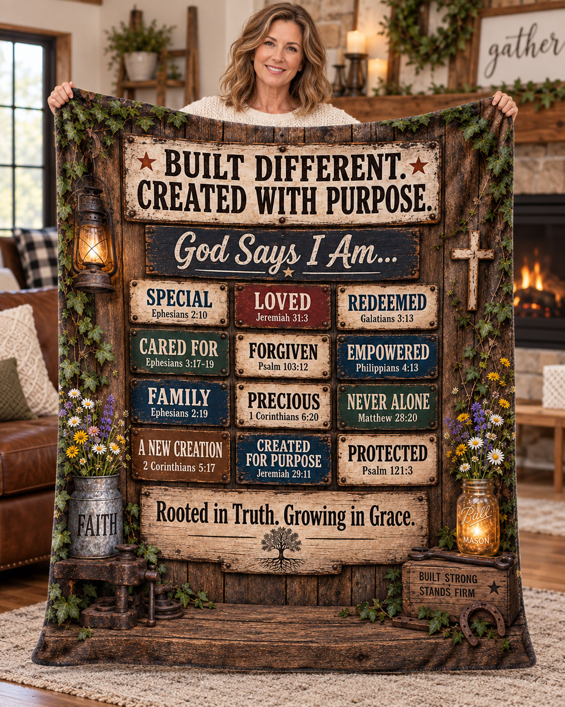 God Says I Am Christian Blanket – Built Different, Created With Purpose