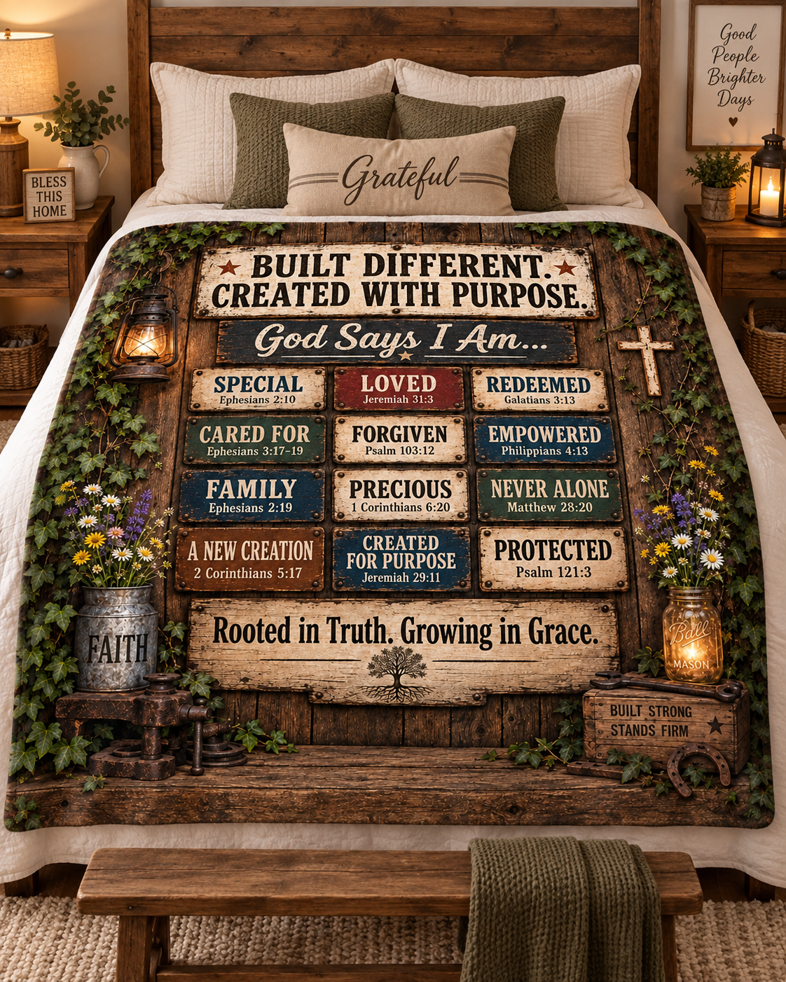 God Says I Am Christian Blanket – Built Different, Created With Purpose