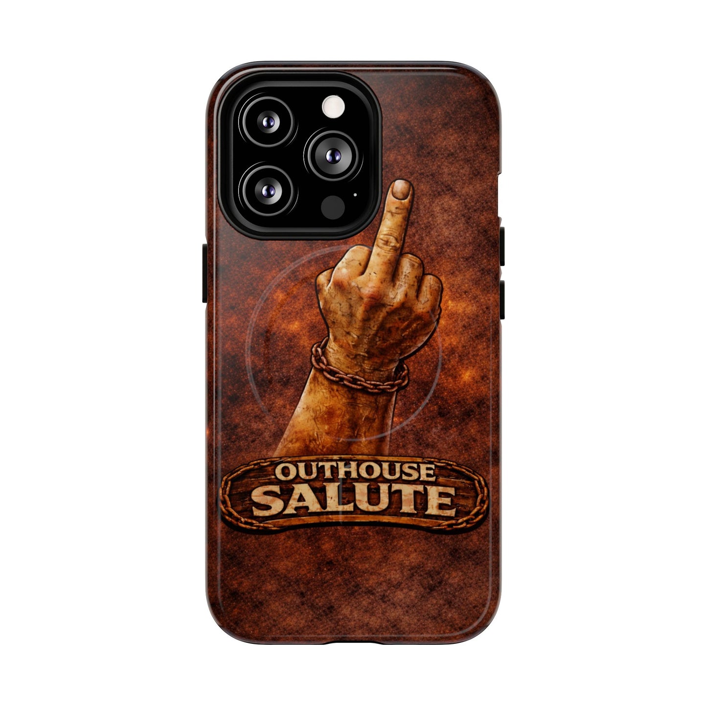Outhouse Salute Matte Phone Case — Rugged, Weathered Protective Phone Case