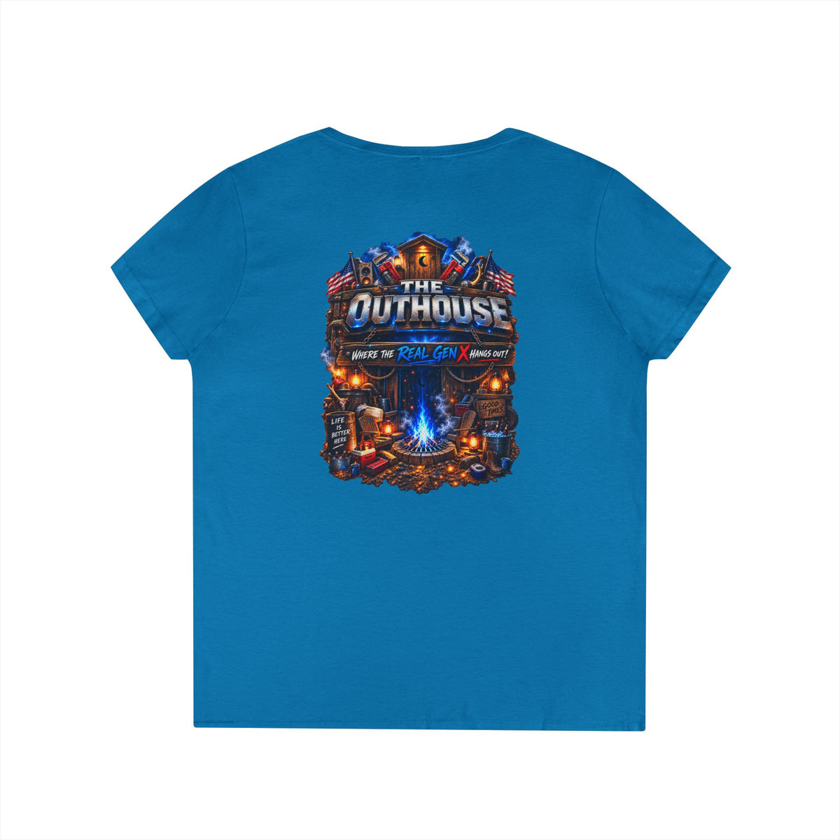 Ladies’ OutHouse Gen X V-Neck — Plumbing God’s Pick