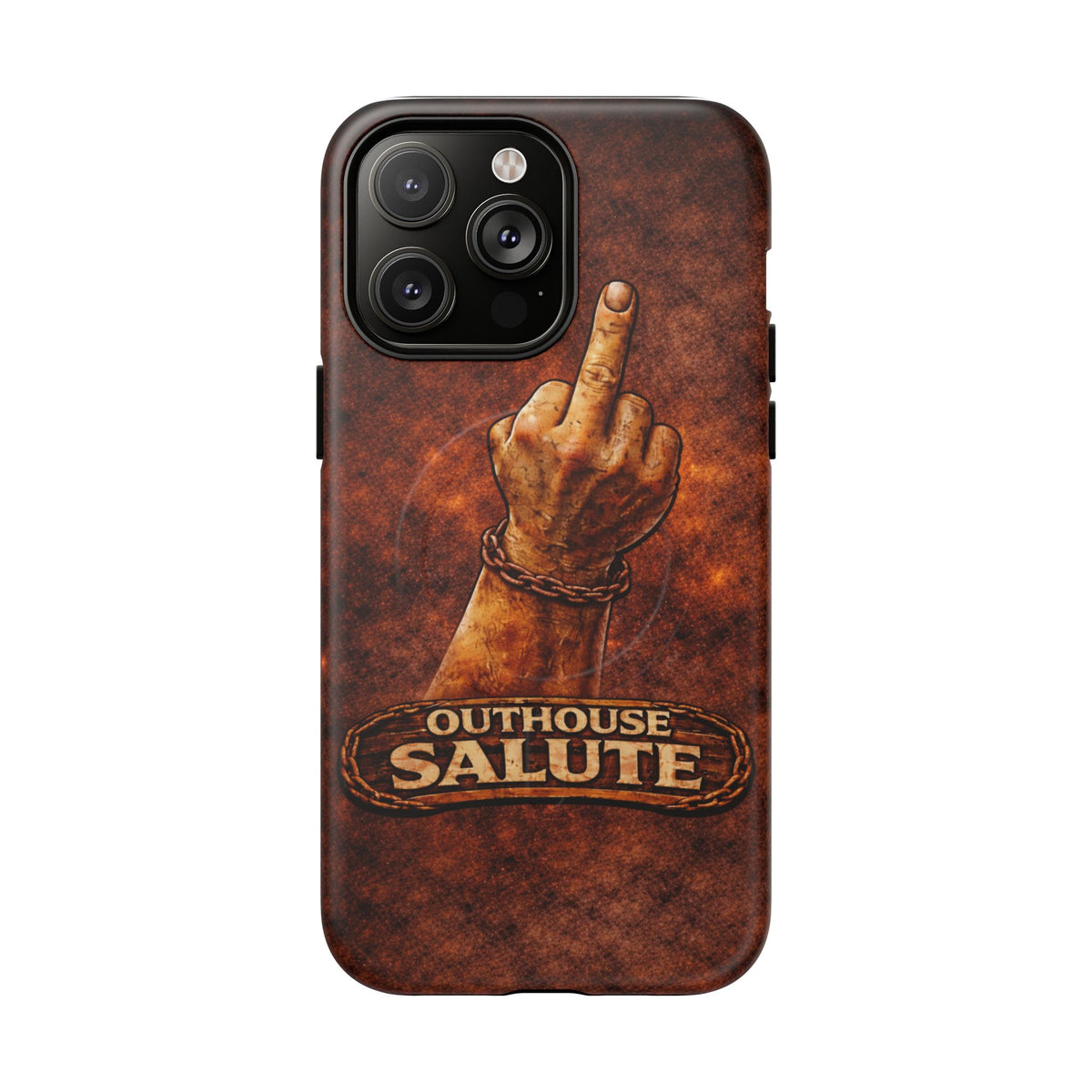 Outhouse Salute Matte Phone Case — Rugged, Weathered Protective Phone Case