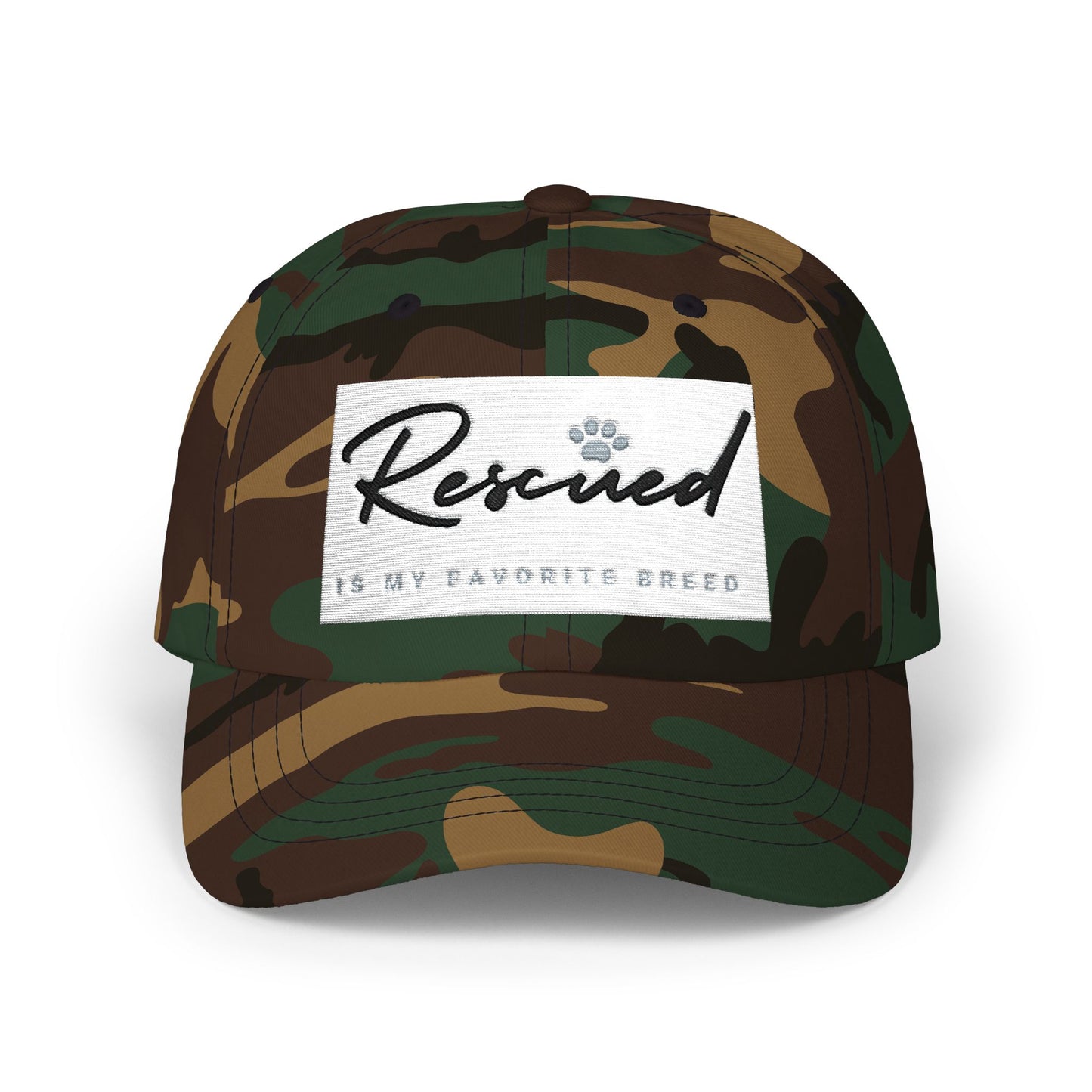 Rescued Is My Favorite Breed Cap — Embroidered Rescue Pet Lover Baseball Hat