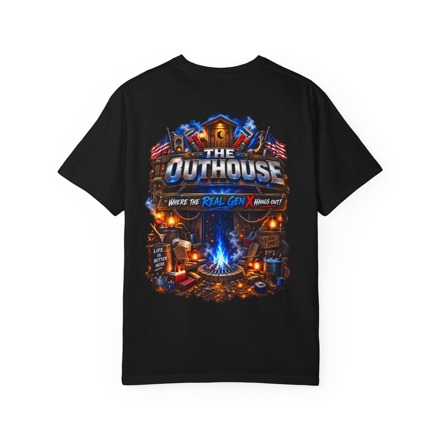 The Original OutHouse Gen X Tee — Plumbing God’s Pick