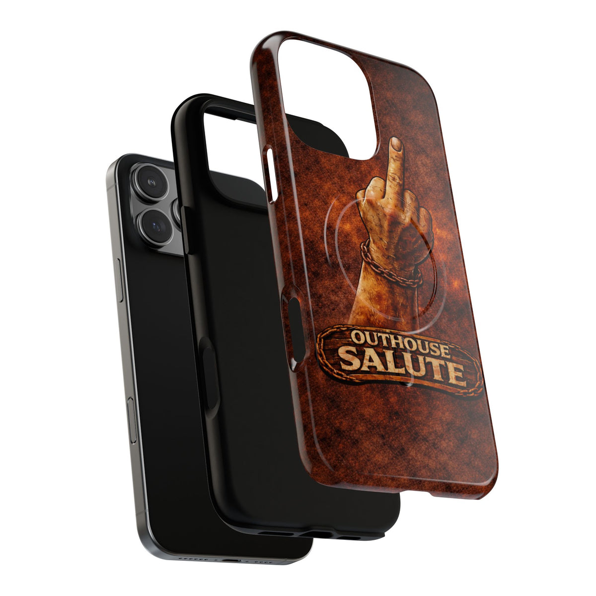 Outhouse Salute Matte Phone Case — Rugged, Weathered Protective Phone Case