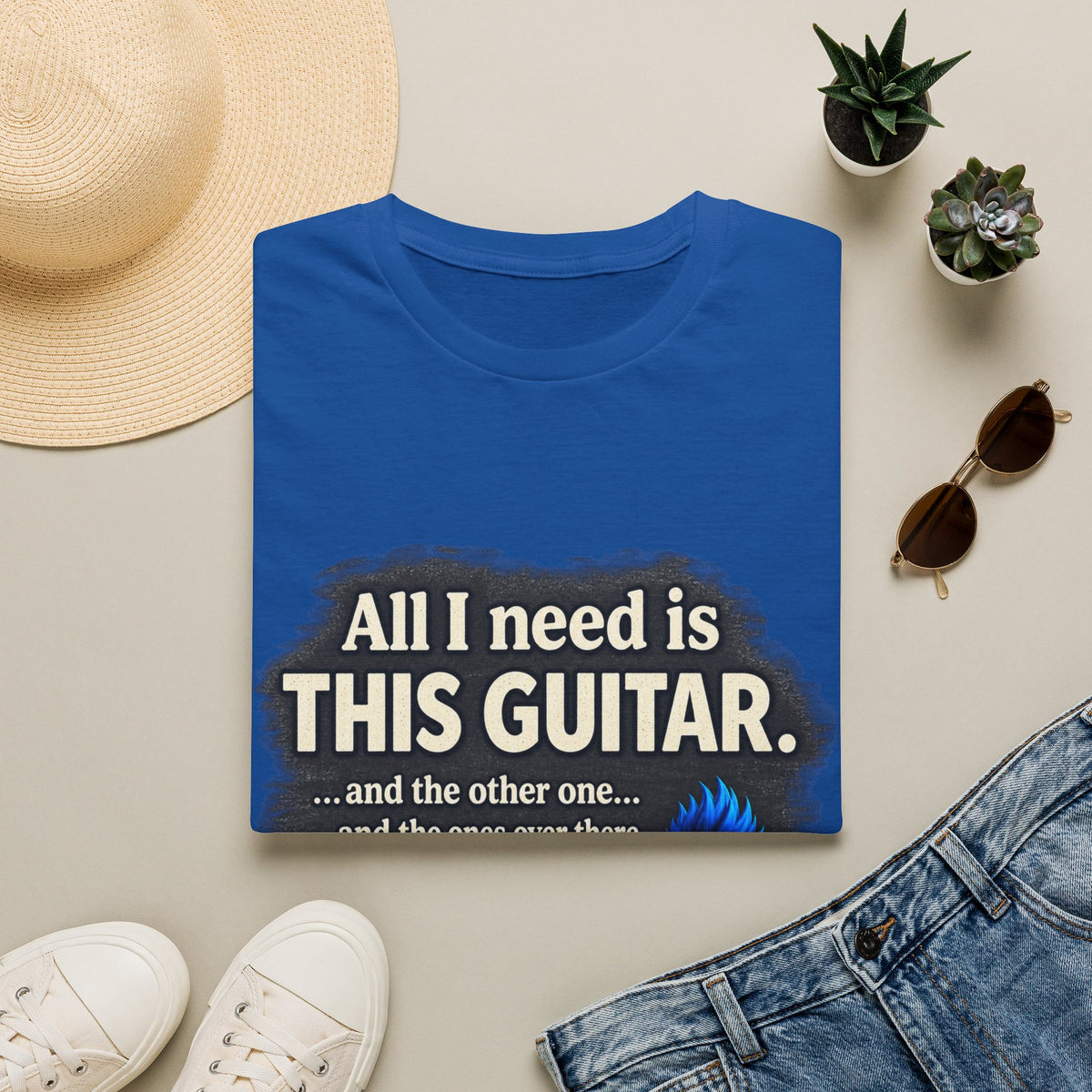 Guitar Lover T-Shirt — "All I Need Is This Guitar" Graphic Tee
