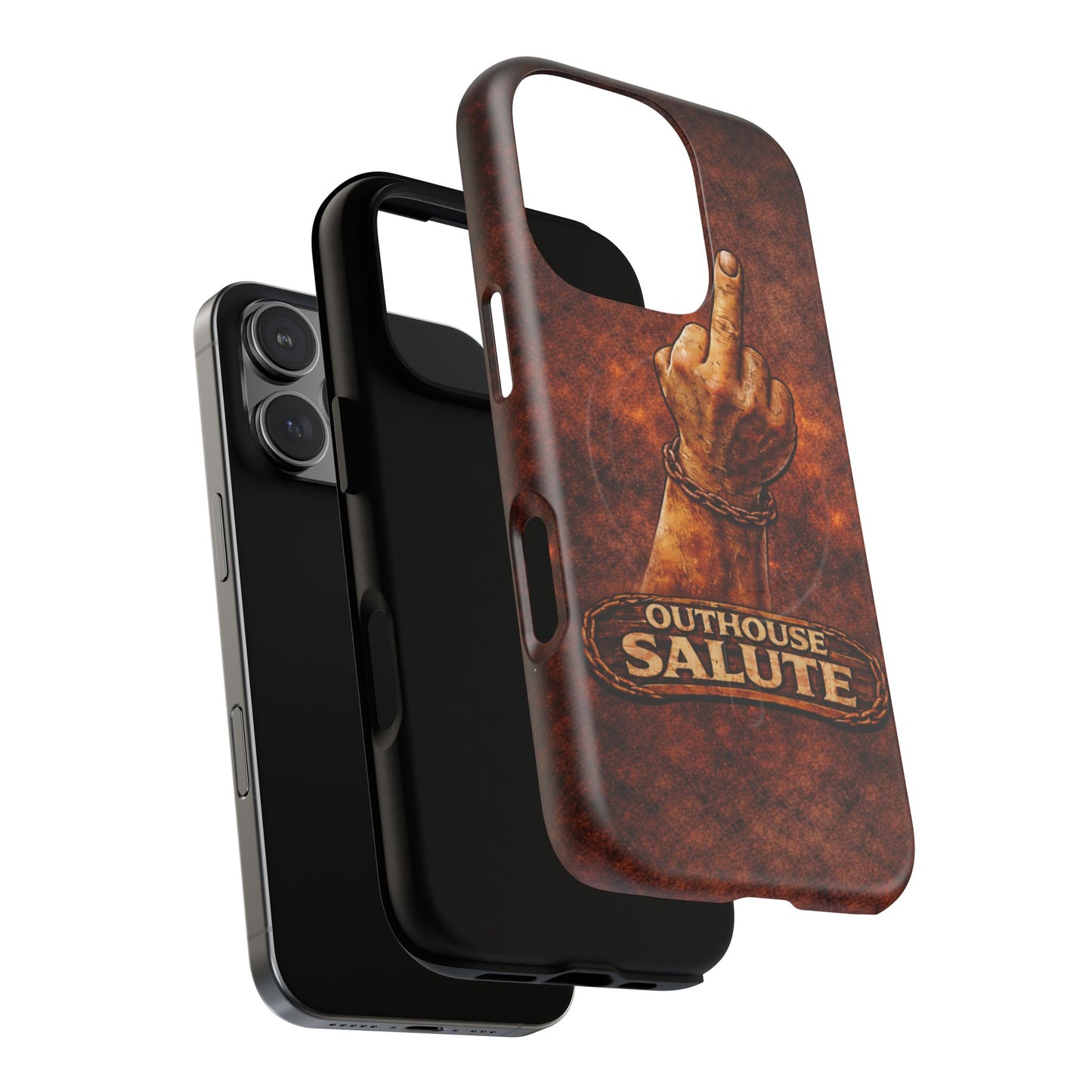 Outhouse Salute Matte Phone Case — Rugged, Weathered Protective Phone Case