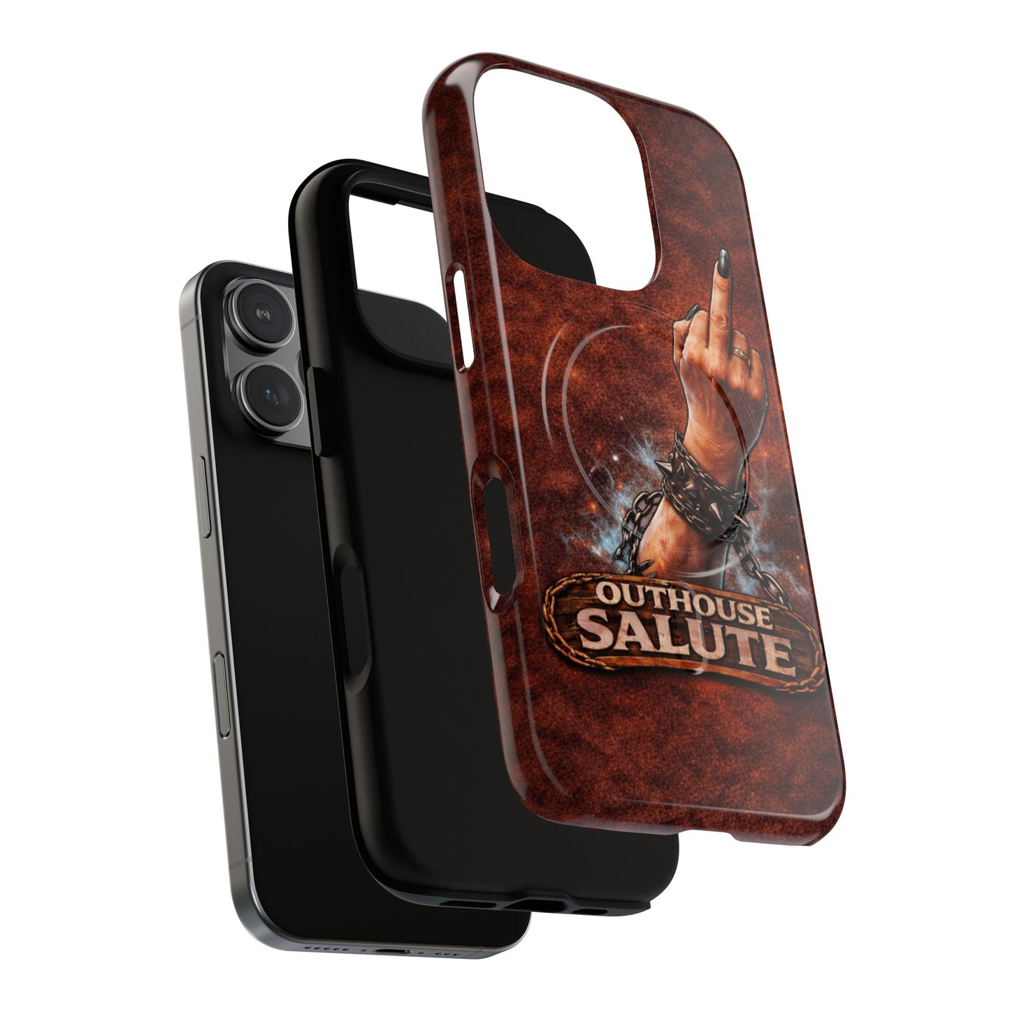 Women's Outhouse Salute Phone Case — Rugged, Weathered Protective Phone Case