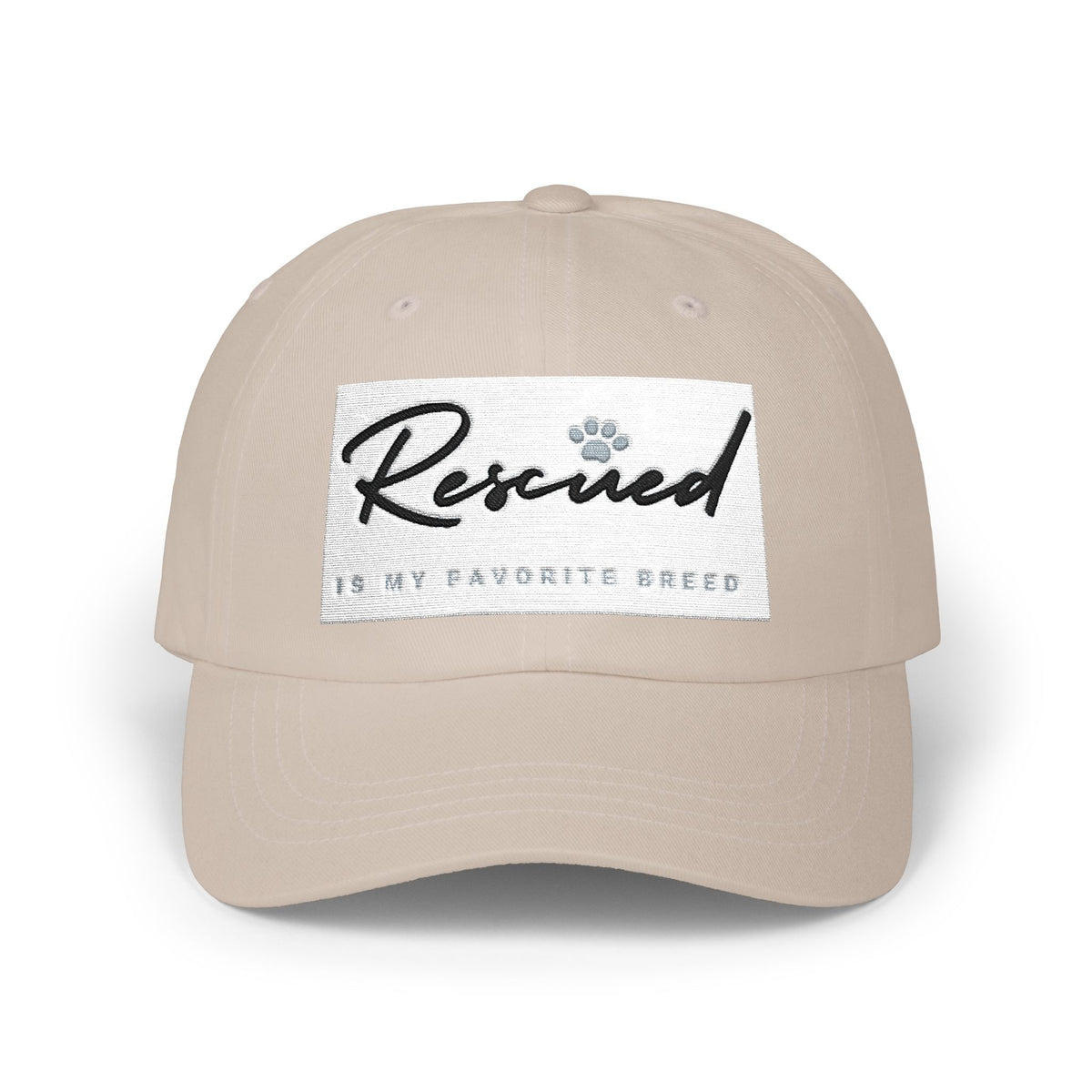 Rescued Is My Favorite Breed Cap — Embroidered Rescue Pet Lover Baseball Hat