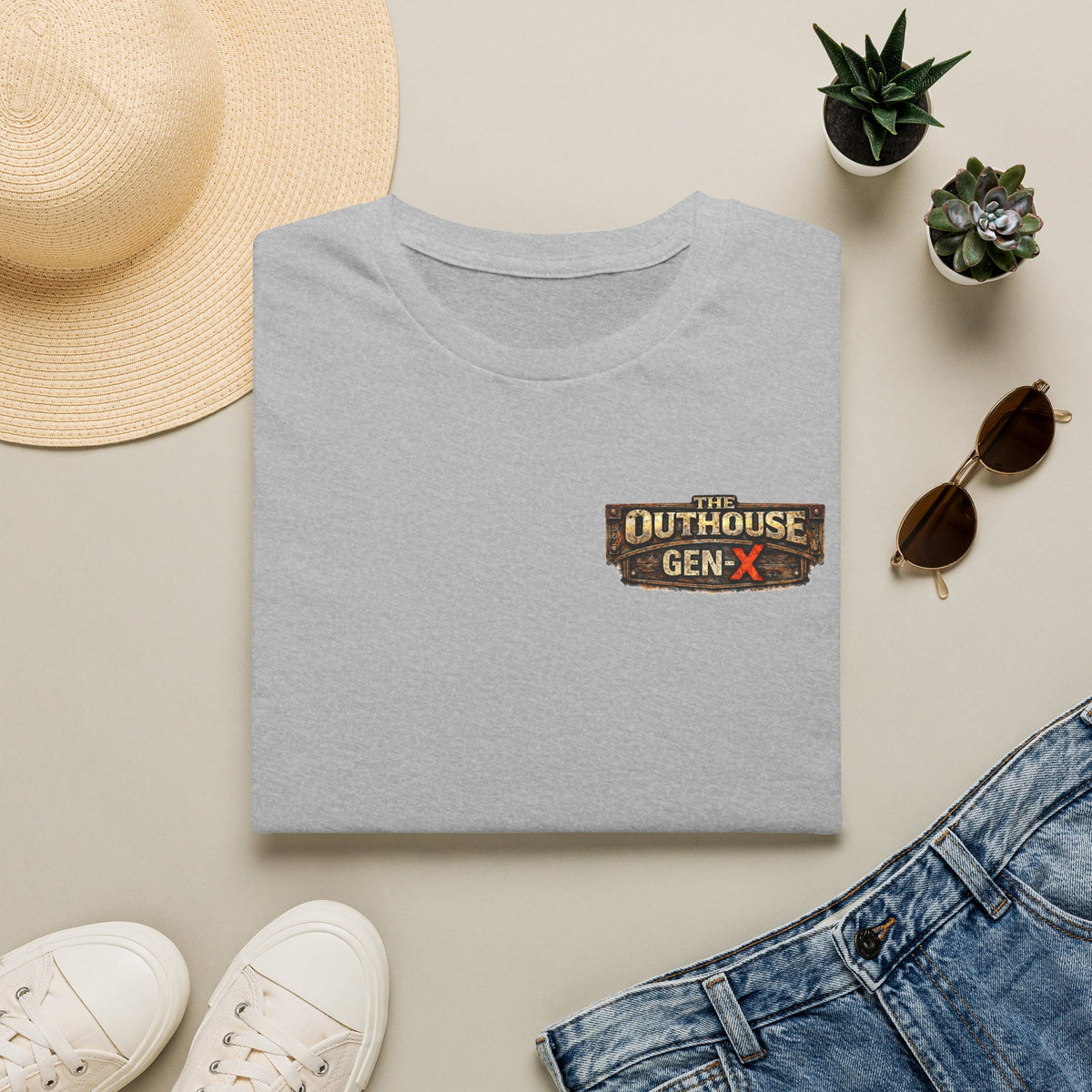 The Outhouse Cold Beer T-Shirt — Gen‑X Garage Hangout Graphic Tee