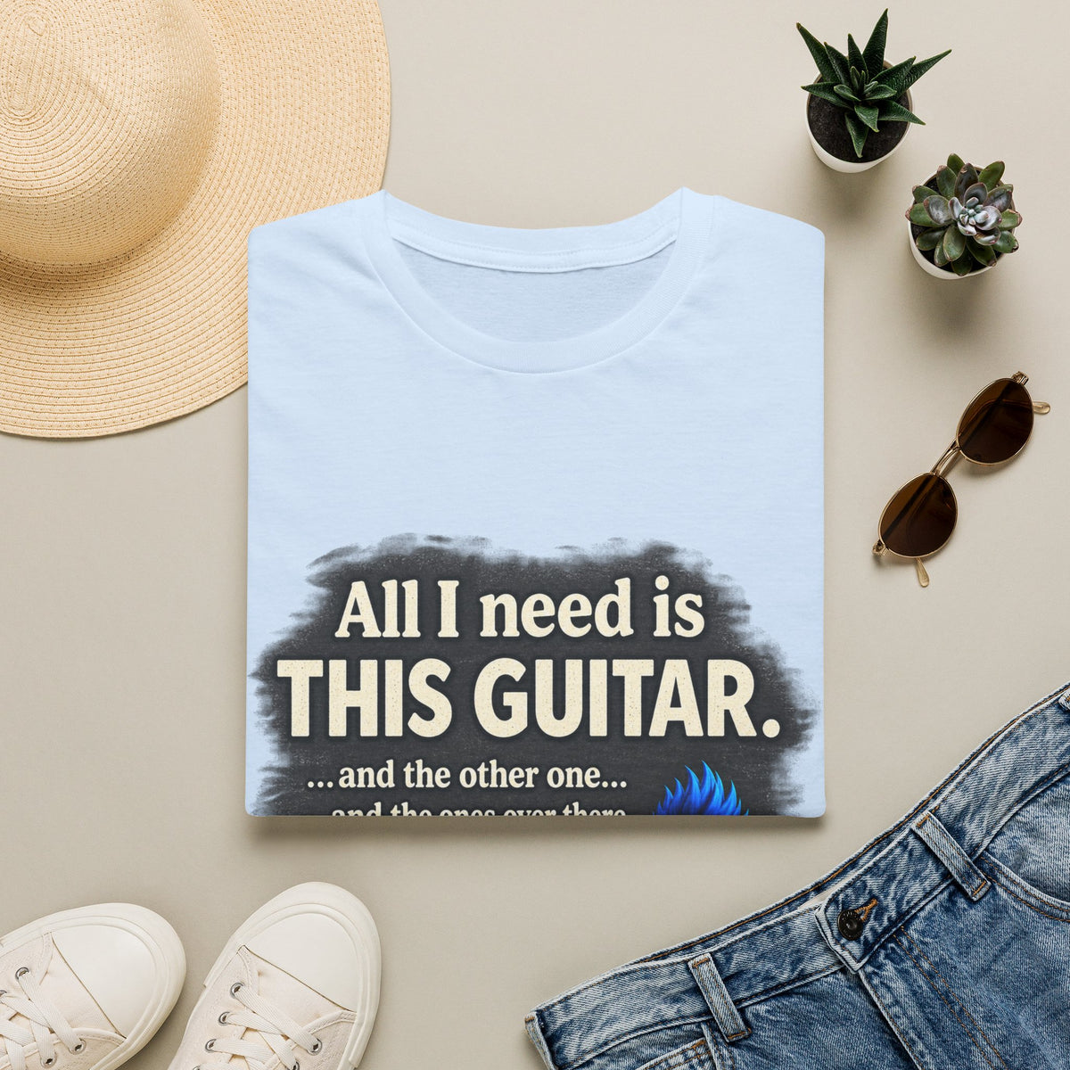 Guitar Lover T-Shirt — "All I Need Is This Guitar" Graphic Tee