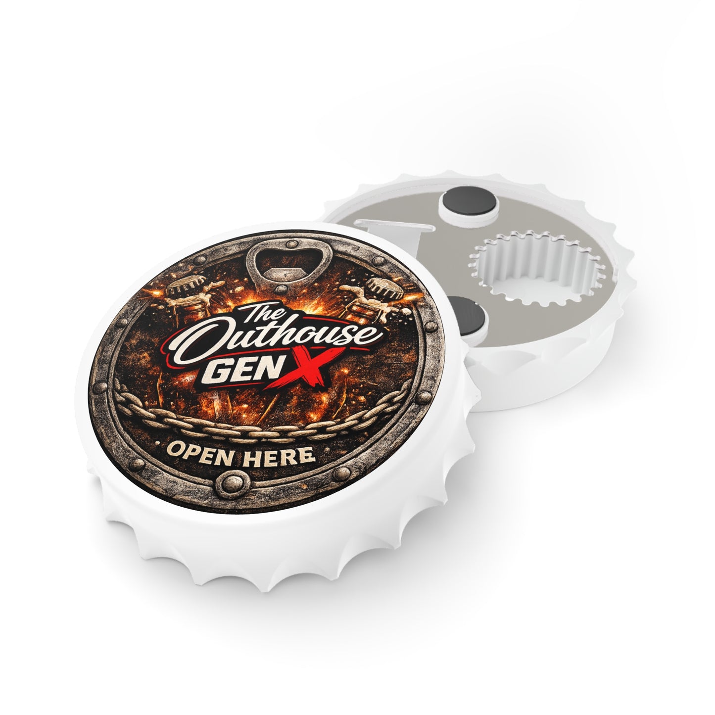 Bottle Opener — “The Outhouse” Rustic Metal Wall/Magnet Opener