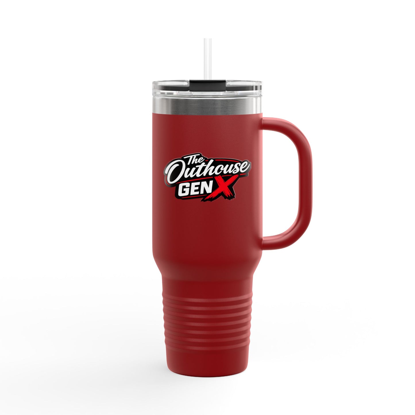 Outhouse Gen-X Insulated Tumbler — 40oz Travel Mug with Red X Logo