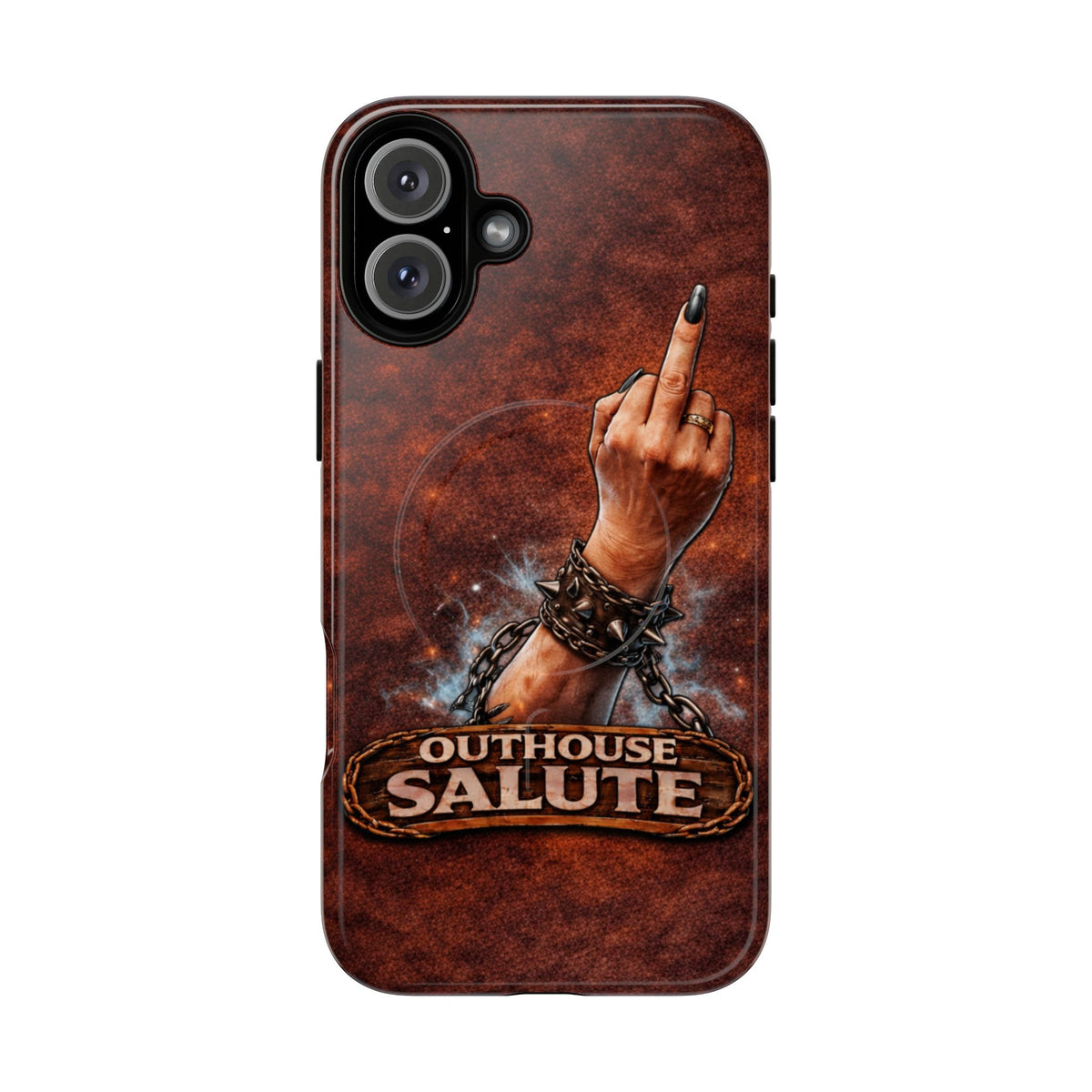 Women's Outhouse Salute Phone Case — Rugged, Weathered Protective Phone Case