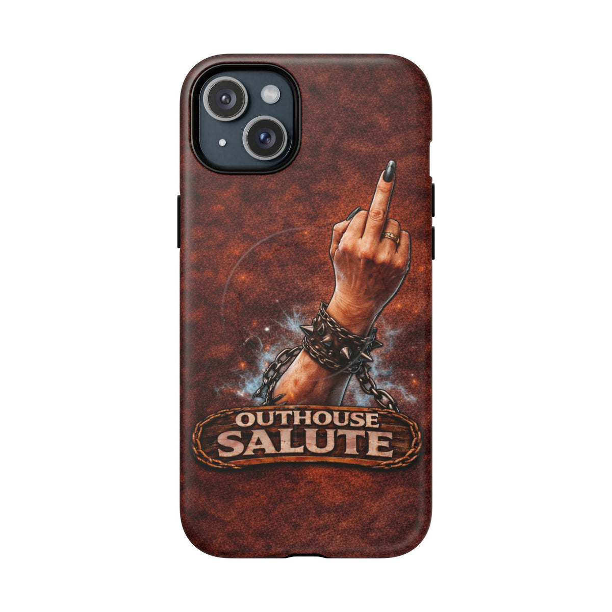 Women's Outhouse Salute Phone Case — Rugged, Weathered Protective Phone Case