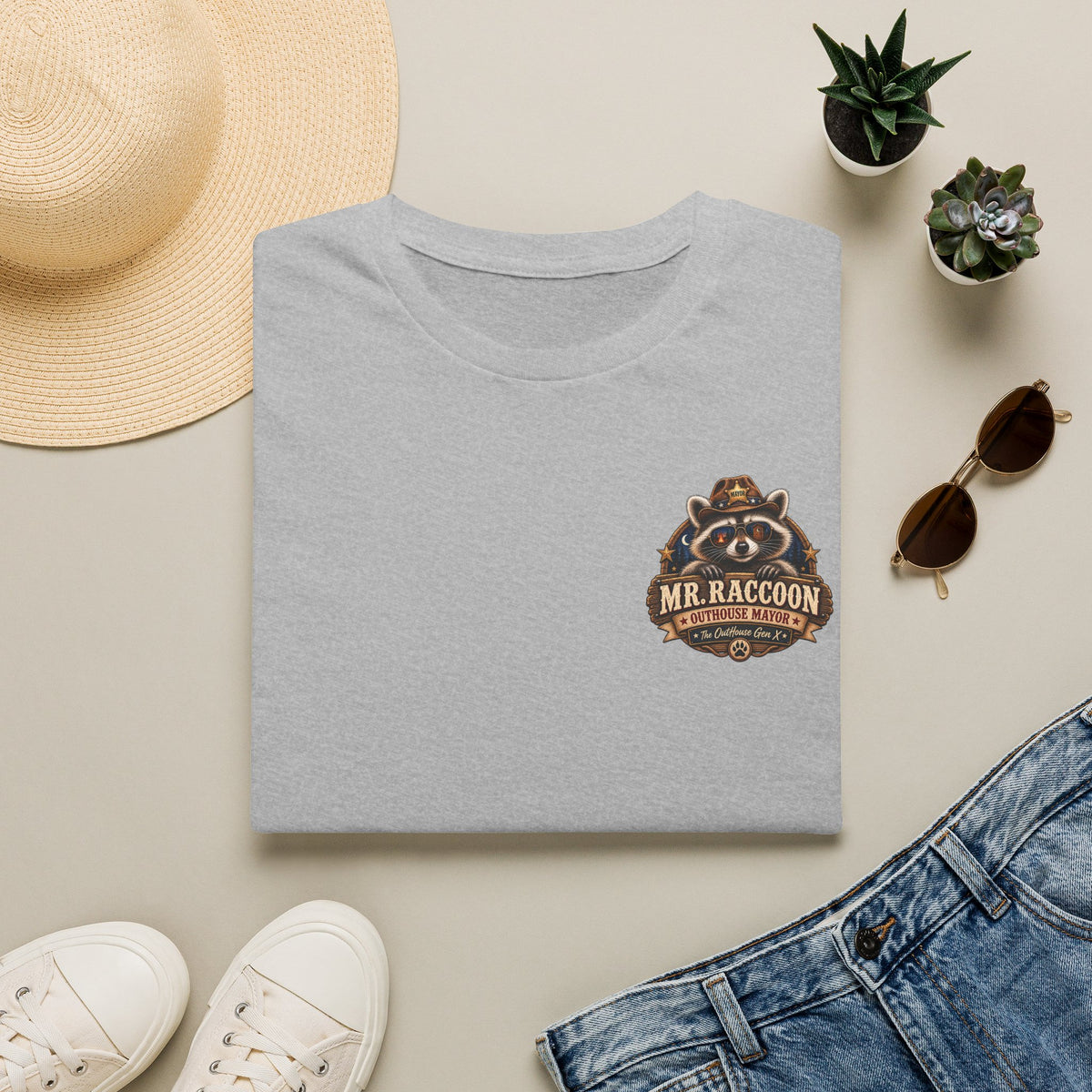 Mr. Raccoon Official OutHouse Mayor T-Shirt — Gen X Rustic Graphic Tee