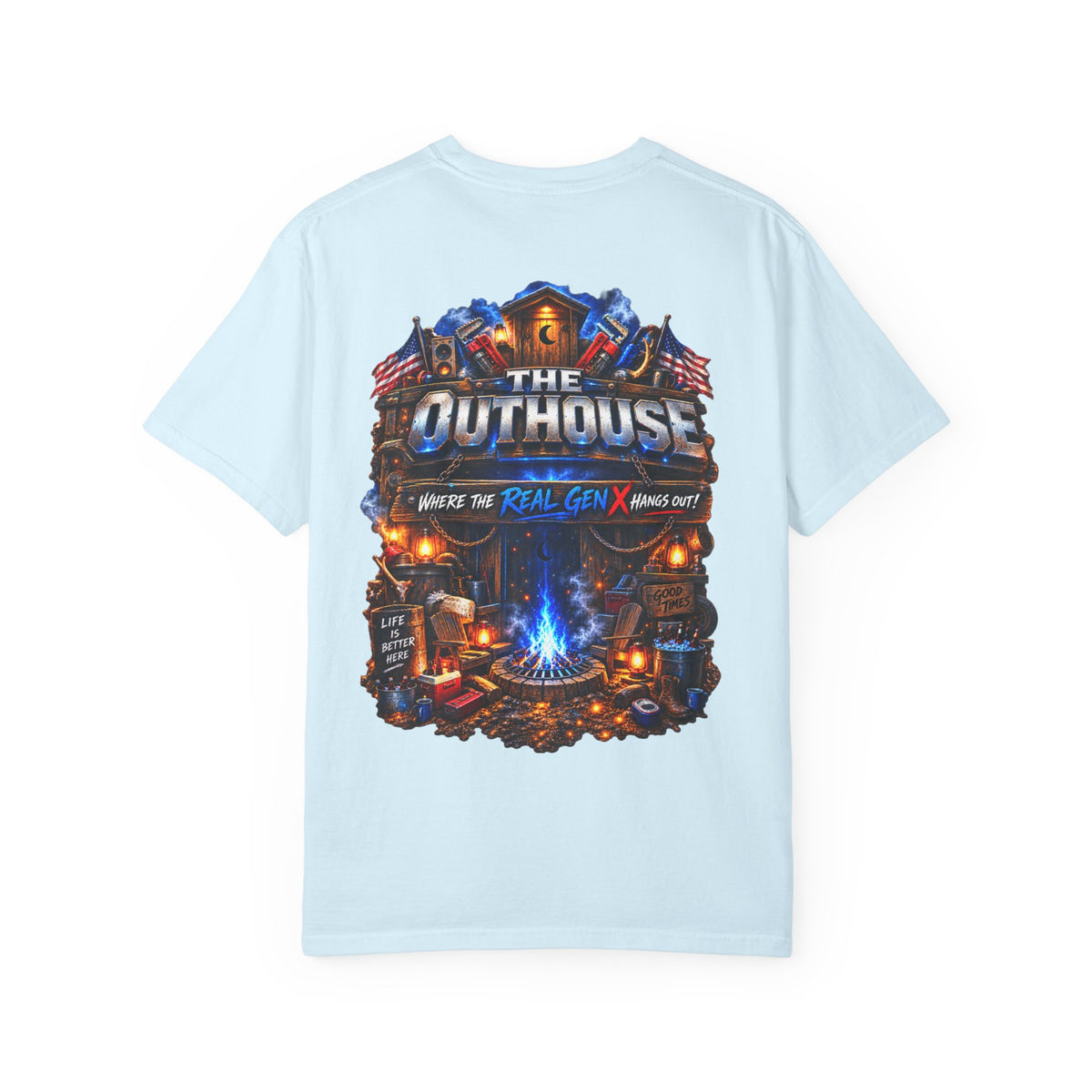 The Original OutHouse Gen X Tee — Plumbing God’s Pick