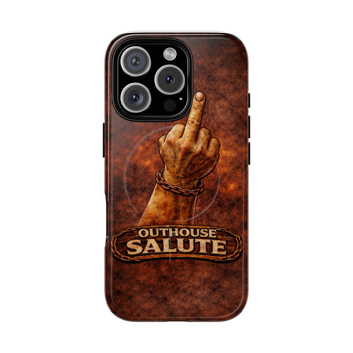 Outhouse Salute Matte Phone Case — Rugged, Weathered Protective Phone Case
