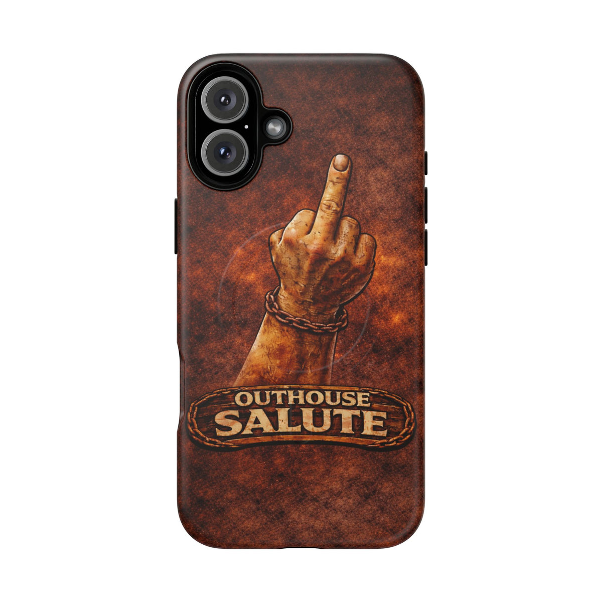 Outhouse Salute Matte Phone Case — Rugged, Weathered Protective Phone Case