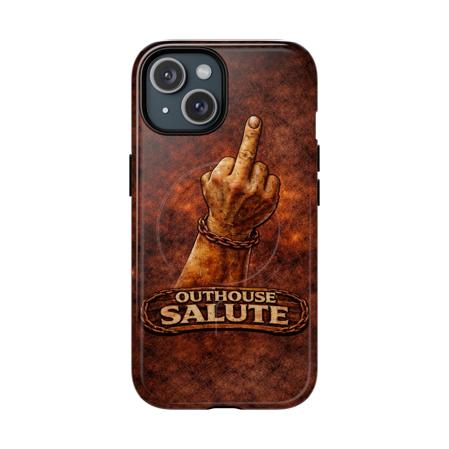 Outhouse Salute Matte Phone Case — Rugged, Weathered Protective Phone Case