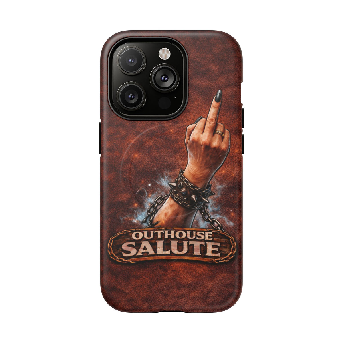 Women's Outhouse Salute Phone Case — Rugged, Weathered Protective Phone Case