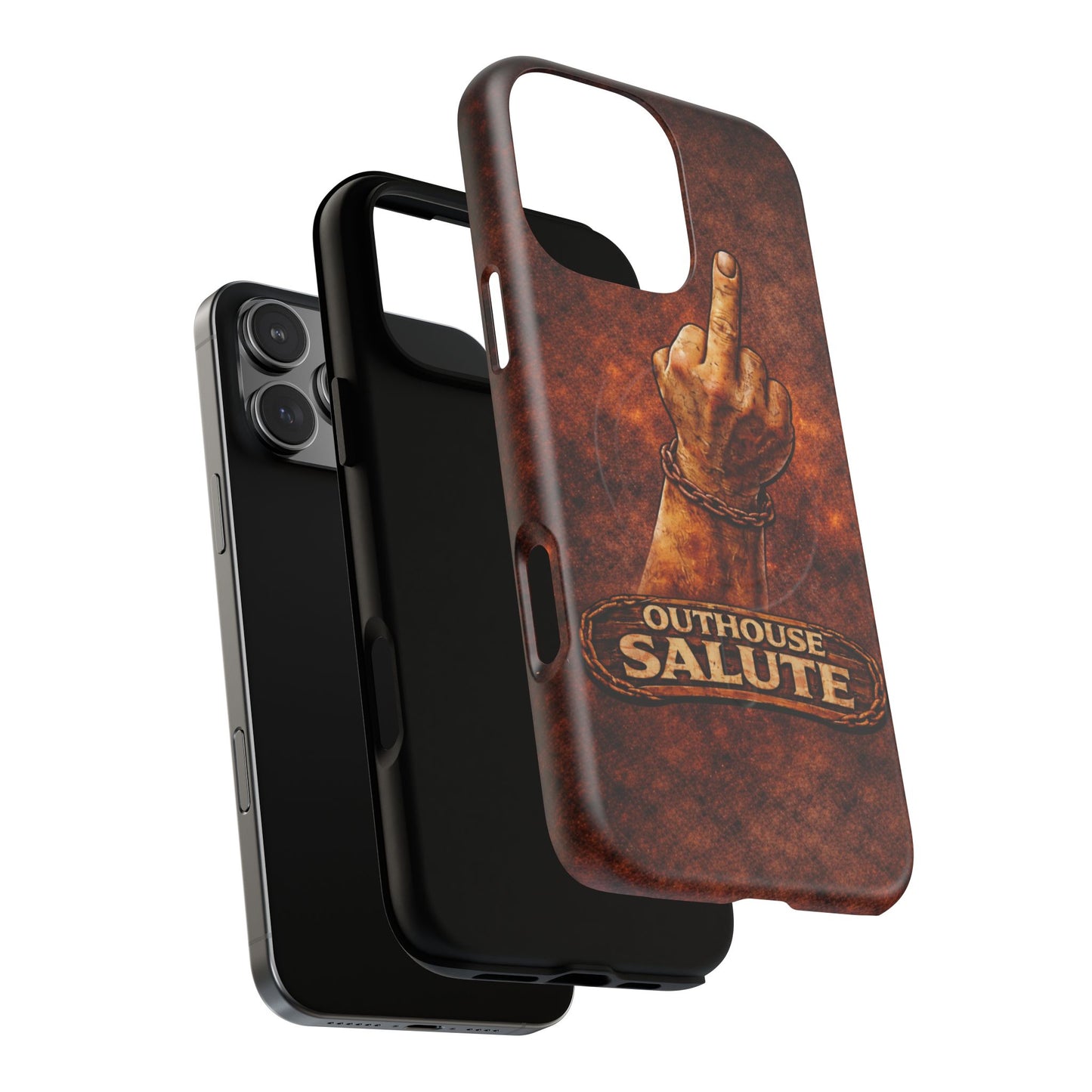 Outhouse Salute Matte Phone Case — Rugged, Weathered Protective Phone Case