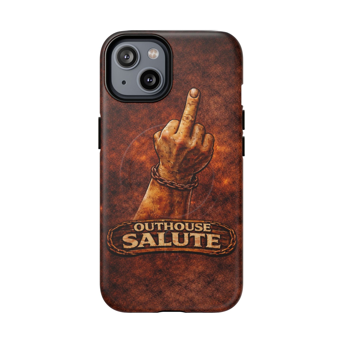 Outhouse Salute Matte Phone Case — Rugged, Weathered Protective Phone Case