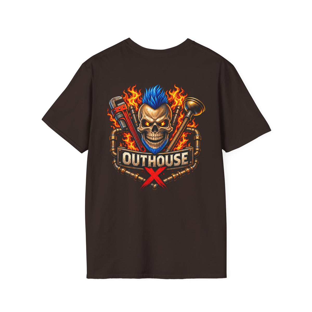 Outhouse X Skull Plumbing T-Shirt
