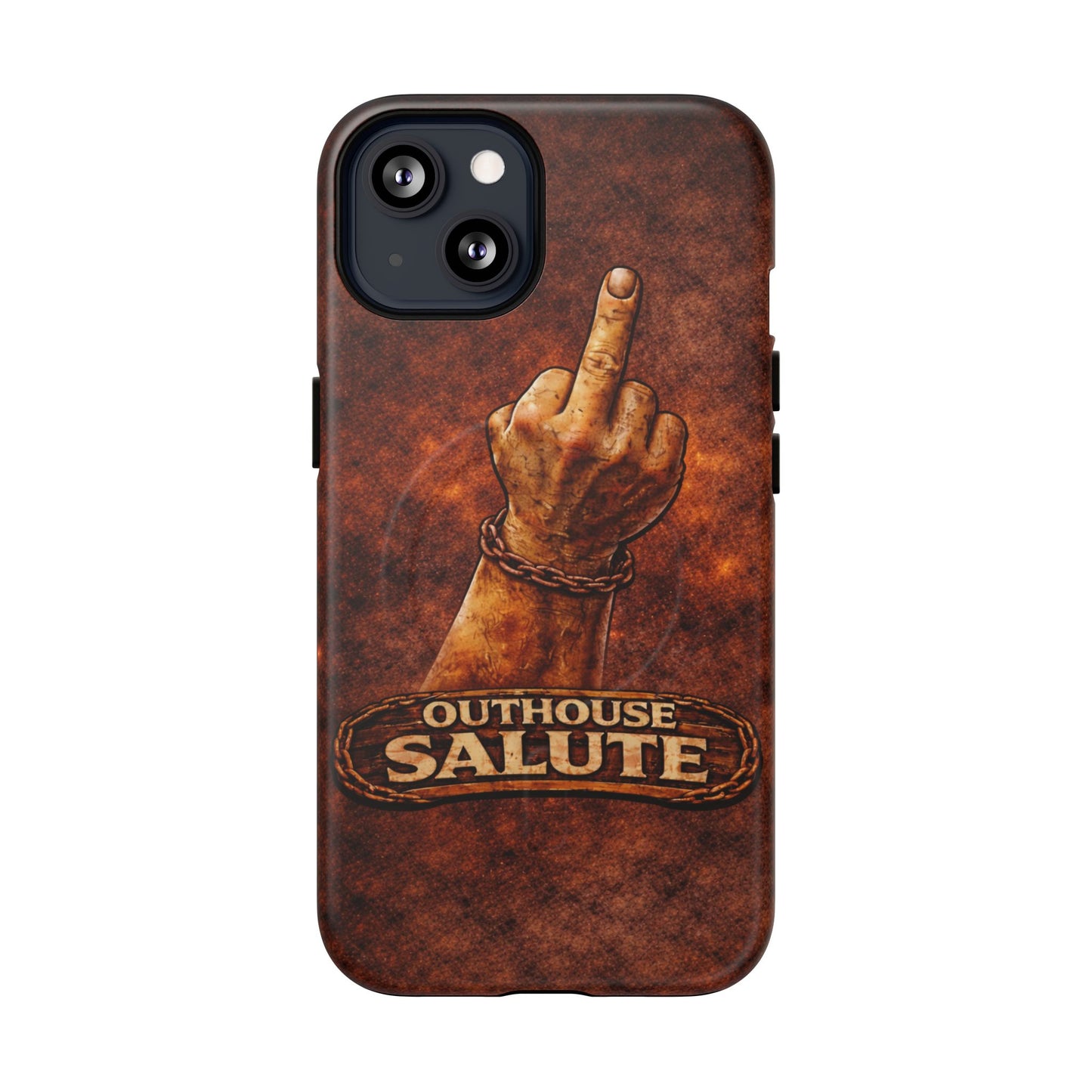 Outhouse Salute Matte Phone Case — Rugged, Weathered Protective Phone Case