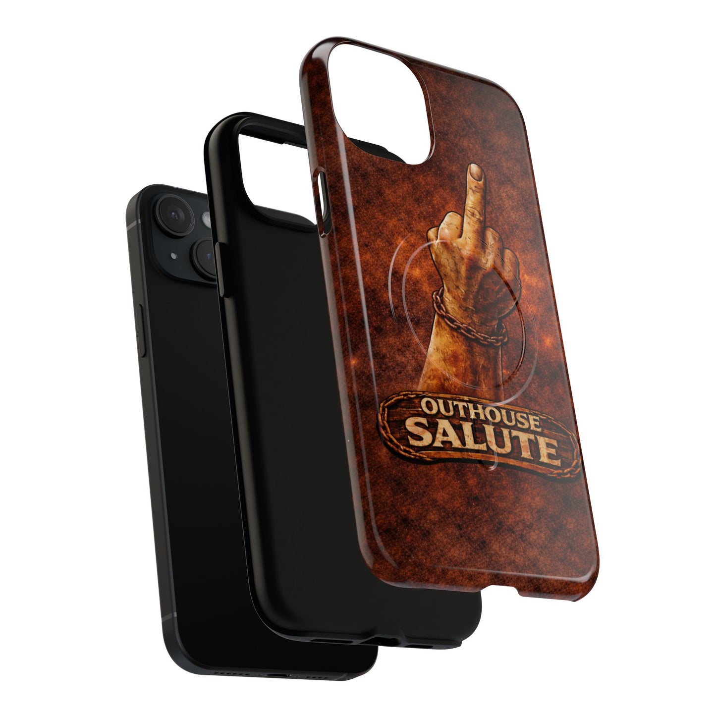Outhouse Salute Matte Phone Case — Rugged, Weathered Protective Phone Case