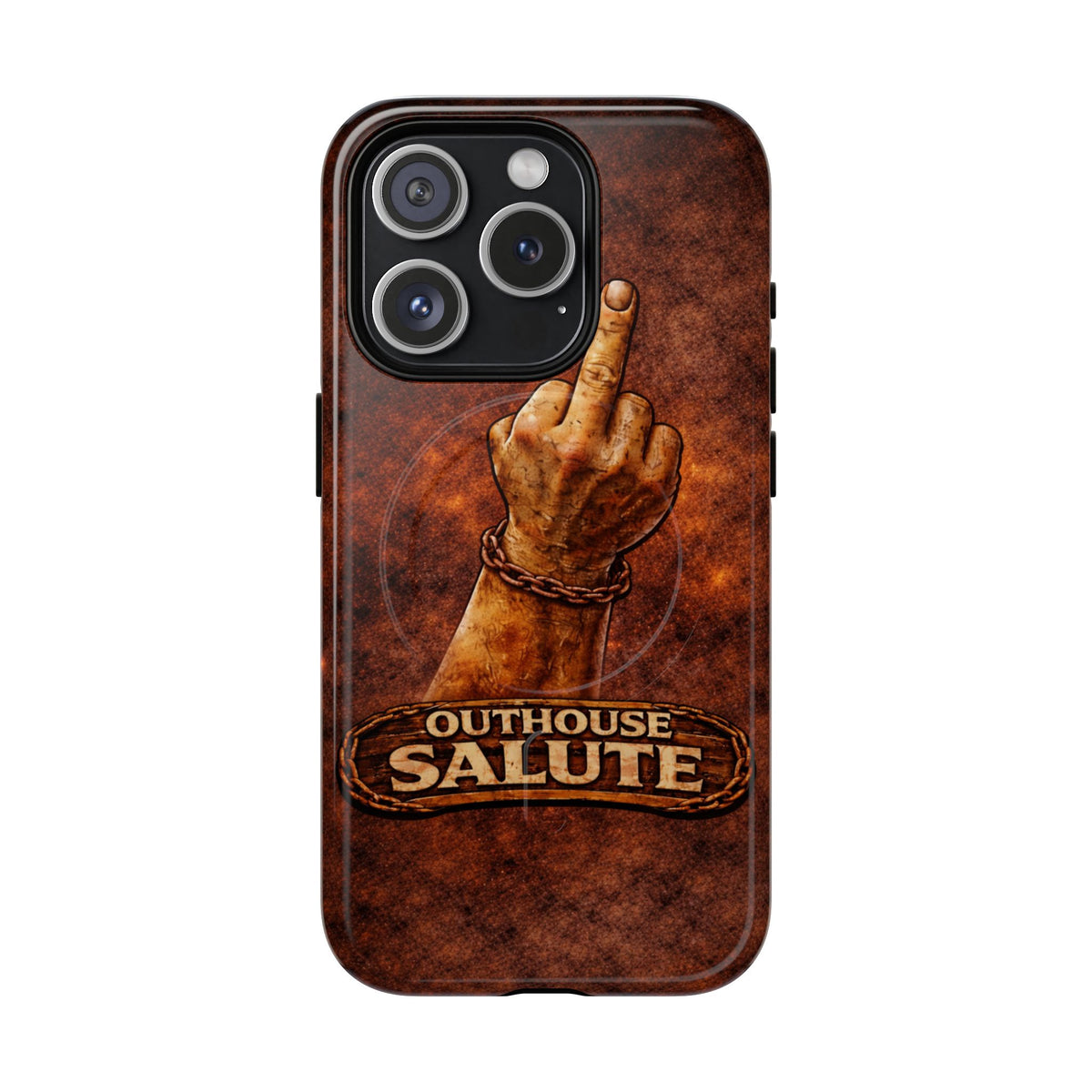 Outhouse Salute Matte Phone Case — Rugged, Weathered Protective Phone Case
