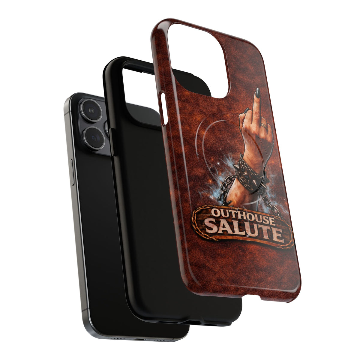 Women's Outhouse Salute Phone Case — Rugged, Weathered Protective Phone Case