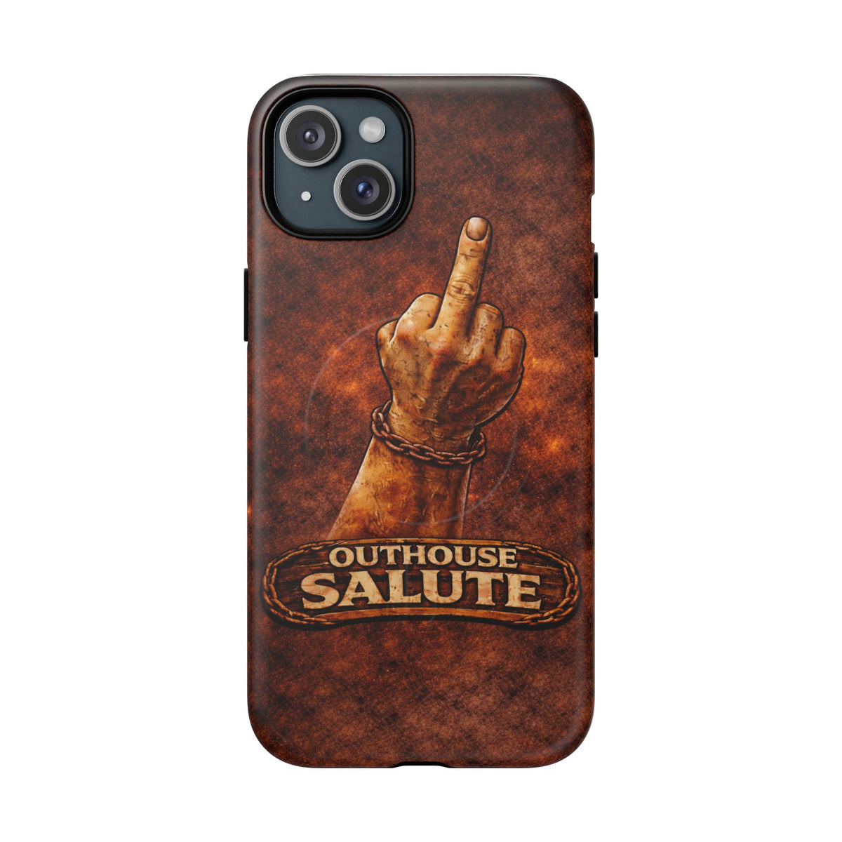 Outhouse Salute Matte Phone Case — Rugged, Weathered Protective Phone Case