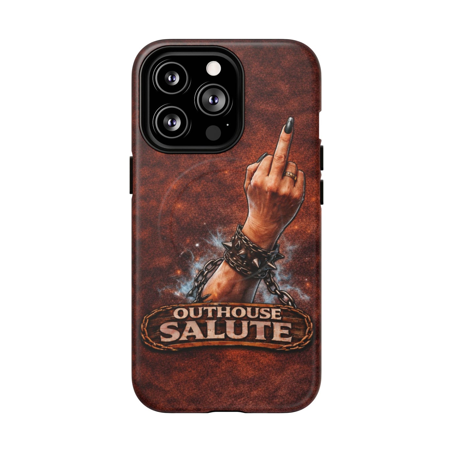 Women's Outhouse Salute Phone Case — Rugged, Weathered Protective Phone Case