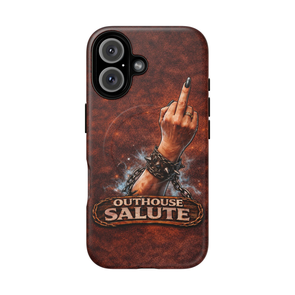 Women's Outhouse Salute Phone Case — Rugged, Weathered Protective Phone Case