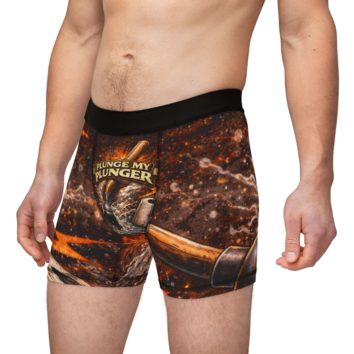 Plunge My Plunger Boxer Briefs – Funny Plumber Underwear with 'Exit Only' Design