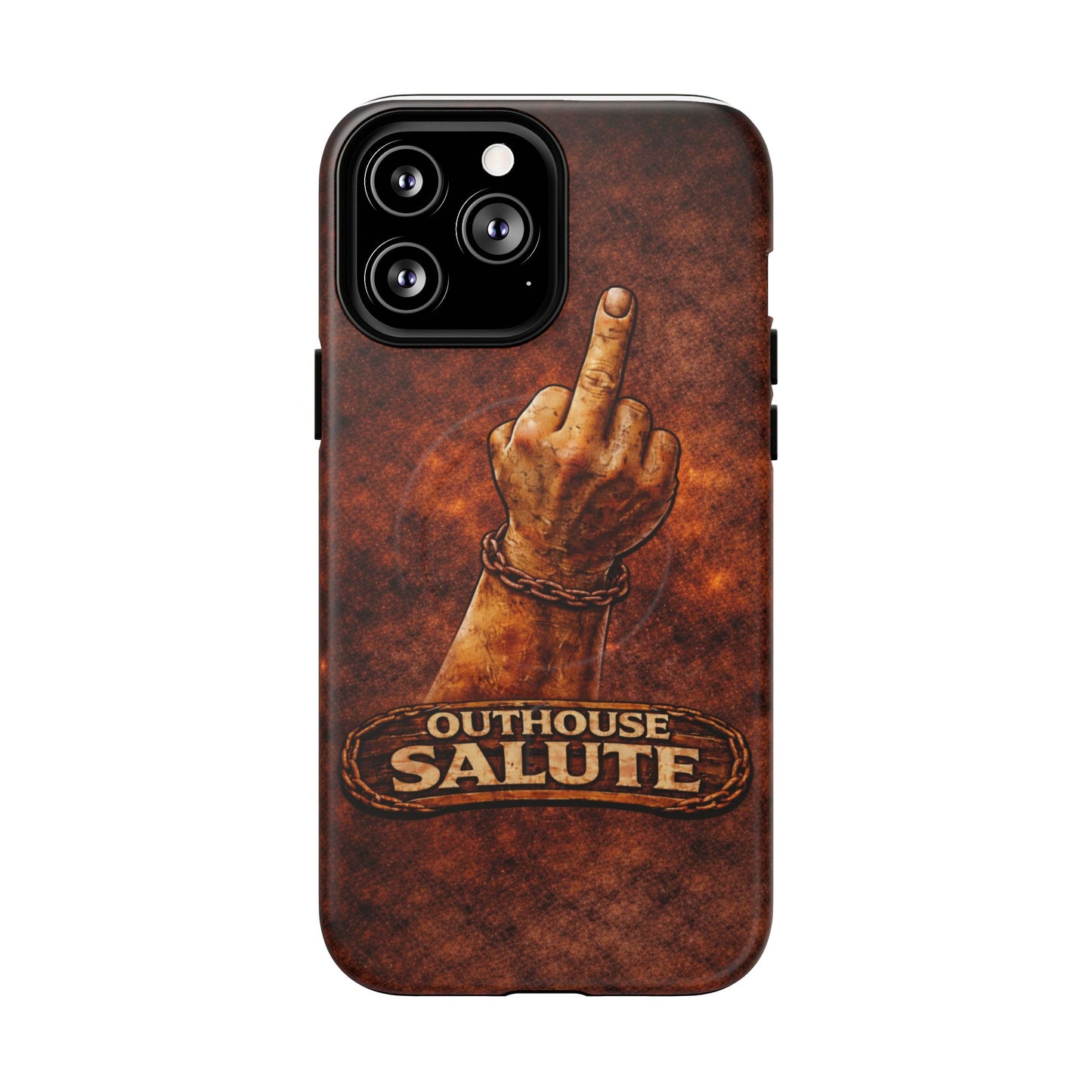 Outhouse Salute Matte Phone Case — Rugged, Weathered Protective Phone Case