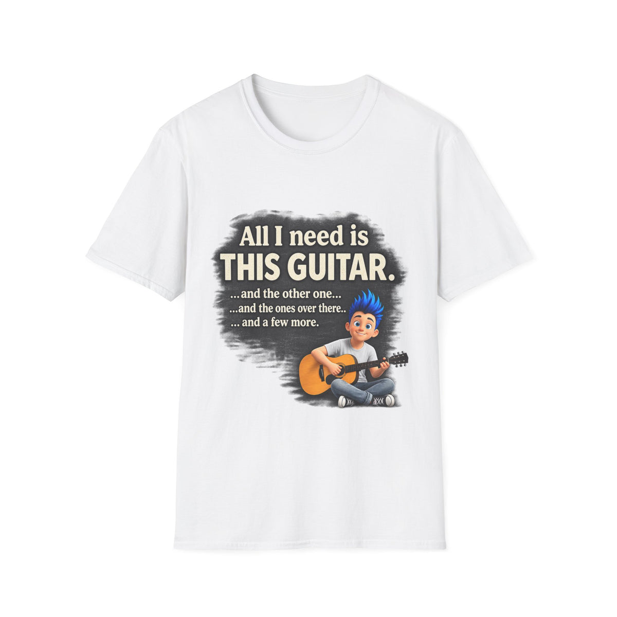 Guitar Lover T-Shirt — "All I Need Is This Guitar" Graphic Tee