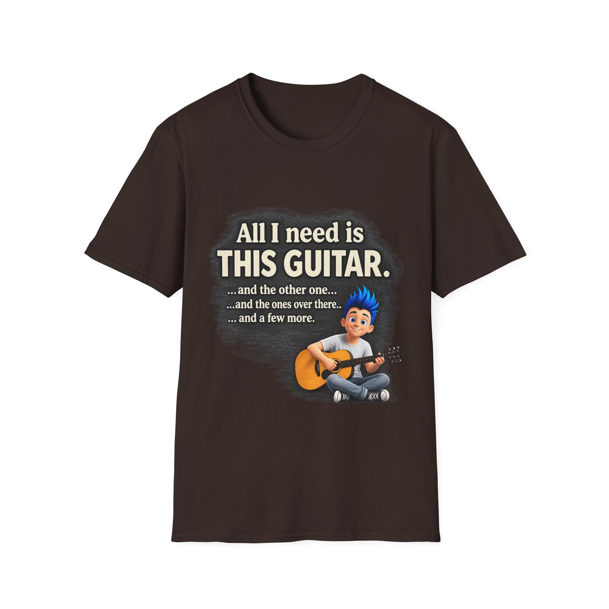 Guitar Lover T-Shirt — "All I Need Is This Guitar" Graphic Tee