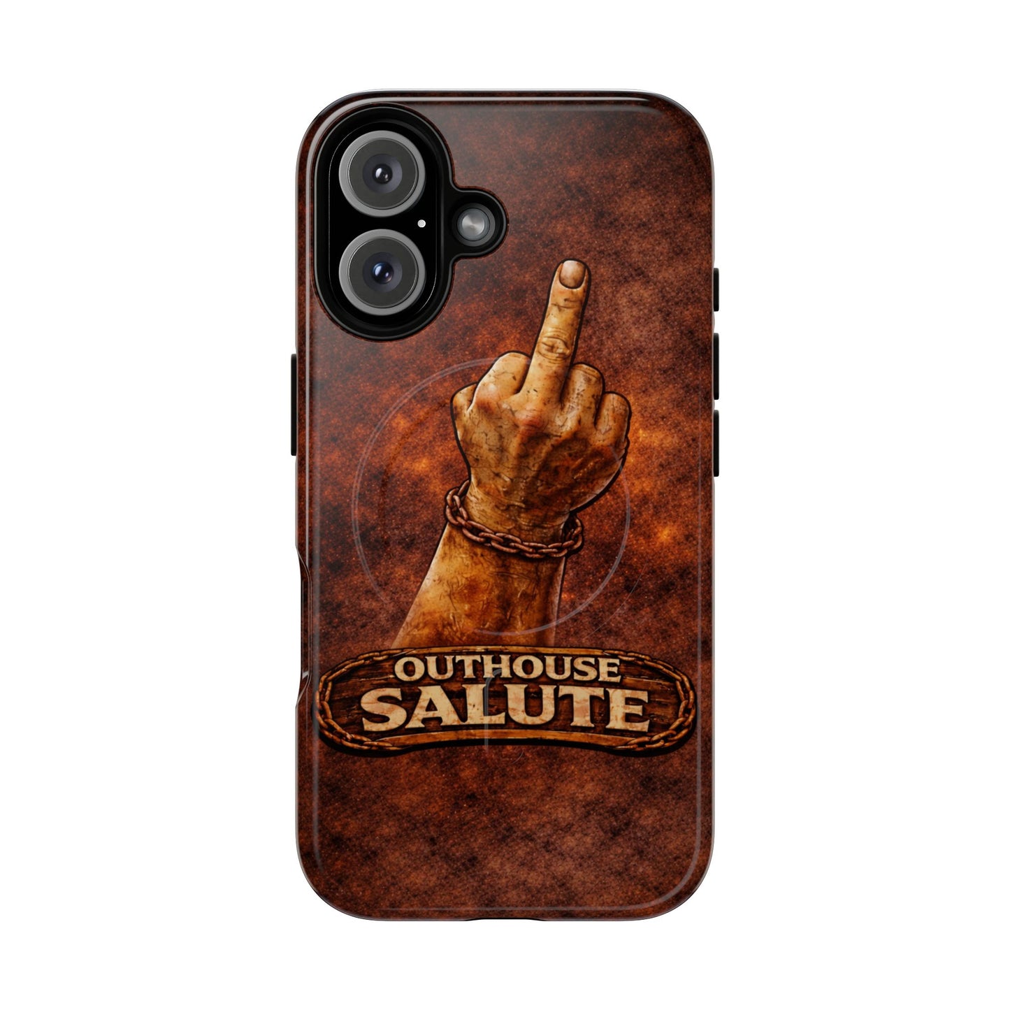 Outhouse Salute Matte Phone Case — Rugged, Weathered Protective Phone Case