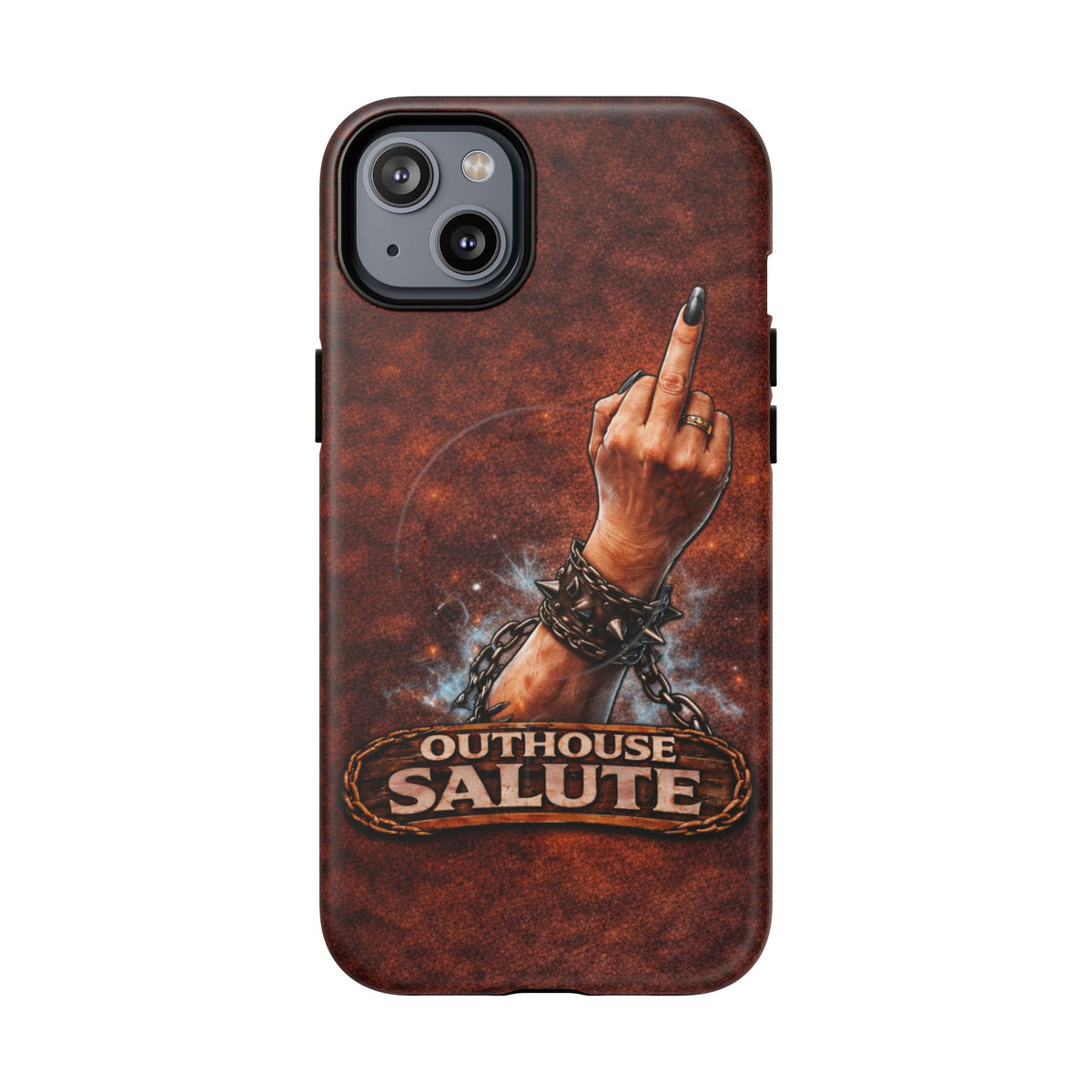 Women's Outhouse Salute Phone Case — Rugged, Weathered Protective Phone Case